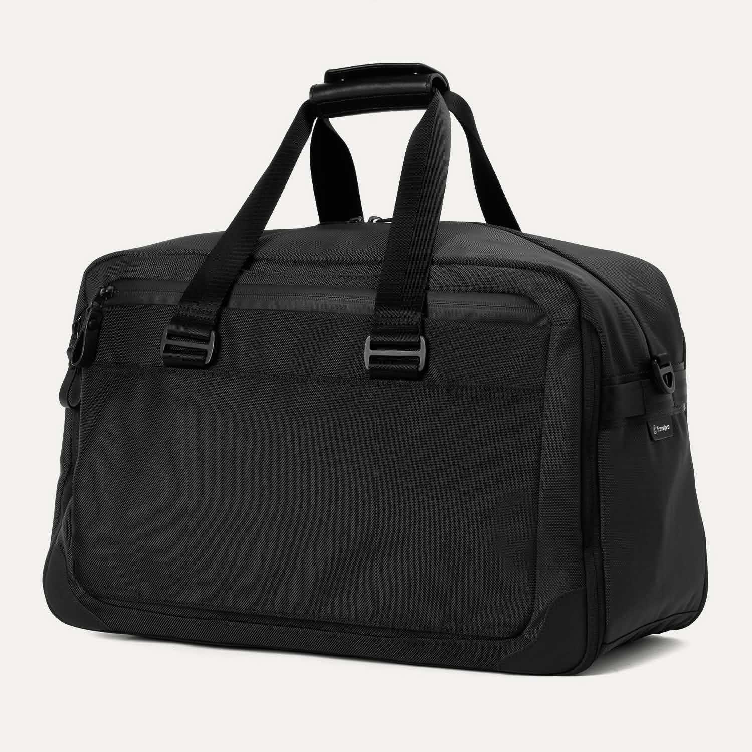 Travelpro Altitude Double Expansion Duffel in Jet Black — angle view 3