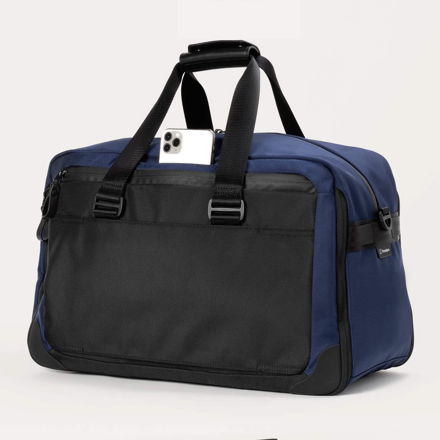 Travelpro Altitude Double Expansion Duffel in Aviator Navy — detail view