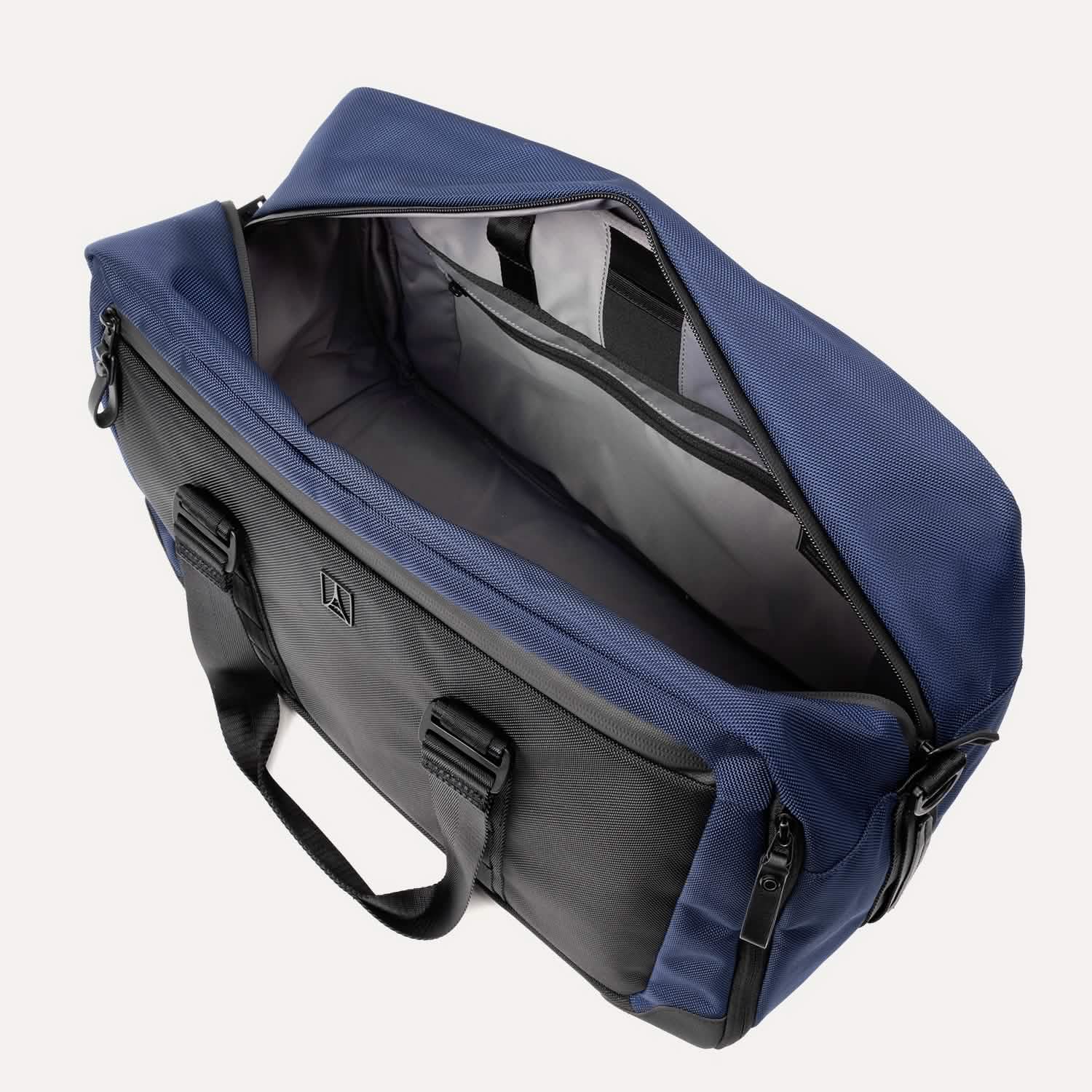 Travelpro Altitude Double Expansion Duffel in Aviator Navy — interior view
