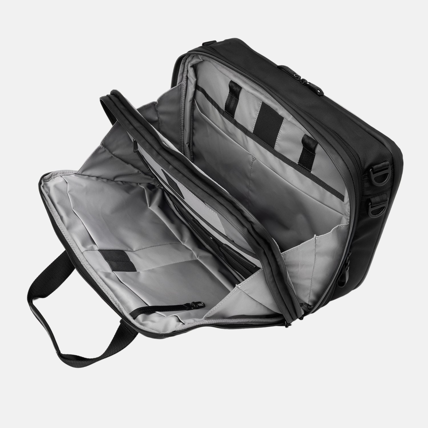 Travelpro Altitude Full Expansion Brief in Jet Black — interior view