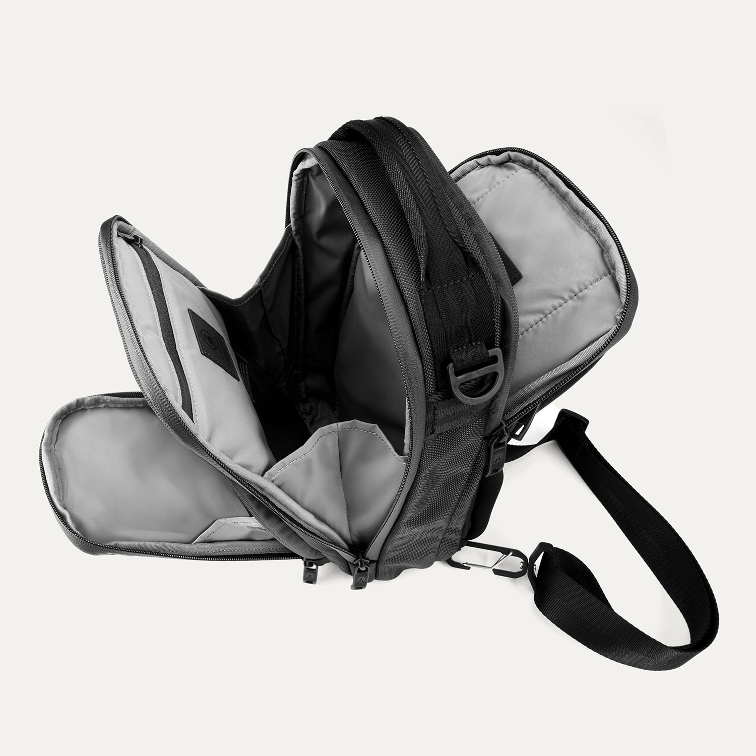 Travelpro Altitude Crossbody 6L in Jet Black — back view