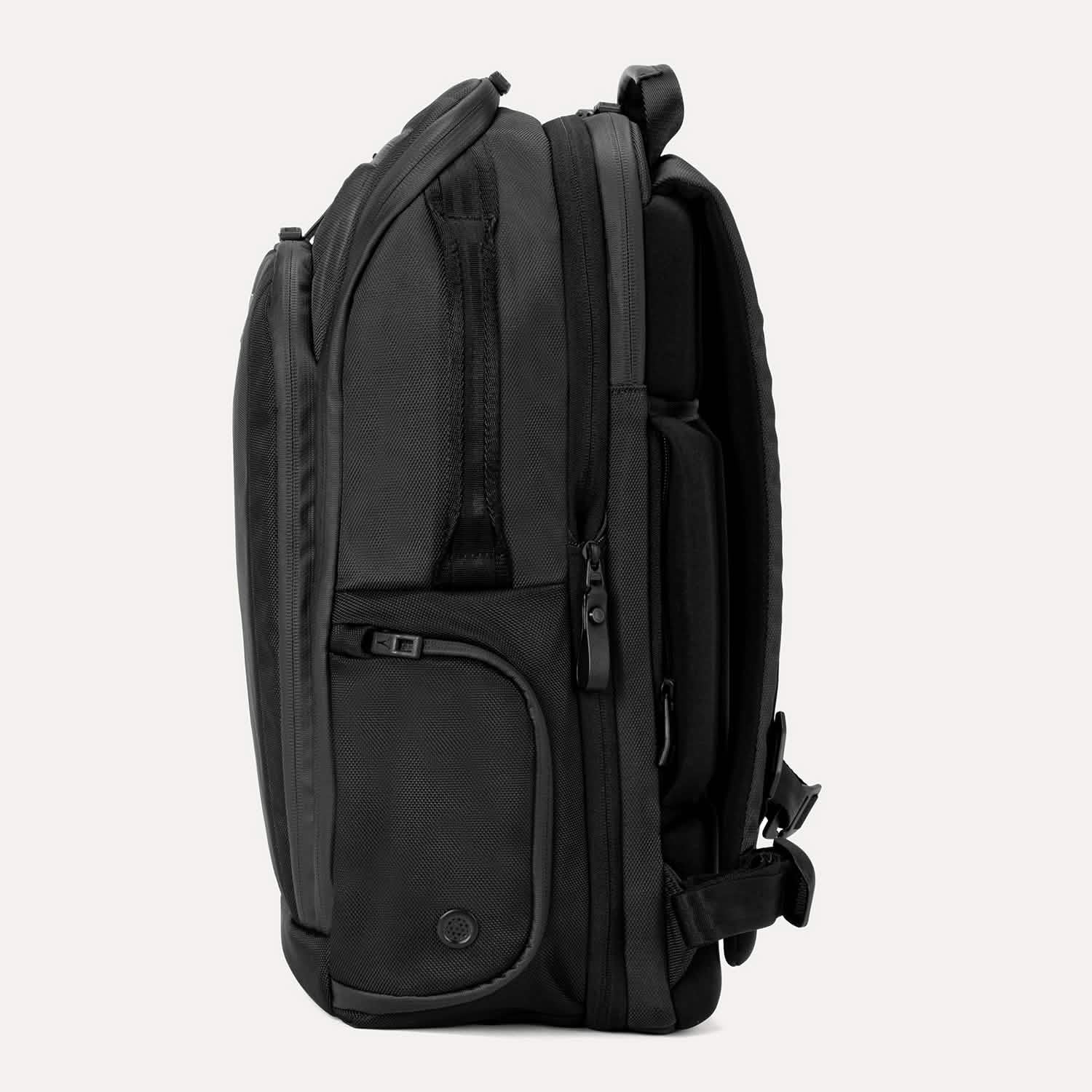 Travelpro Altitude All-Purpose Full Expansion Laptop Backpack 24-34L in Jet Black — angle view 2