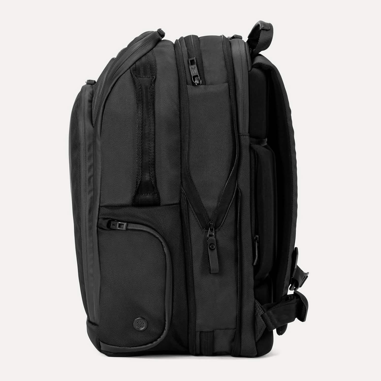 Travelpro Altitude All-Purpose Full Expansion Laptop Backpack 24-34L in Jet Black — angle view 1