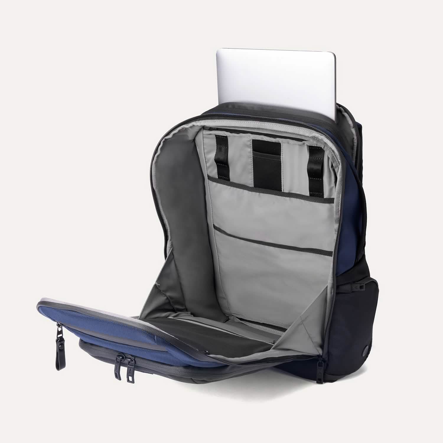 Travelpro Altitude All-Purpose Full Expansion Laptop Backpack 24-34L in Aviator Navy — interior view