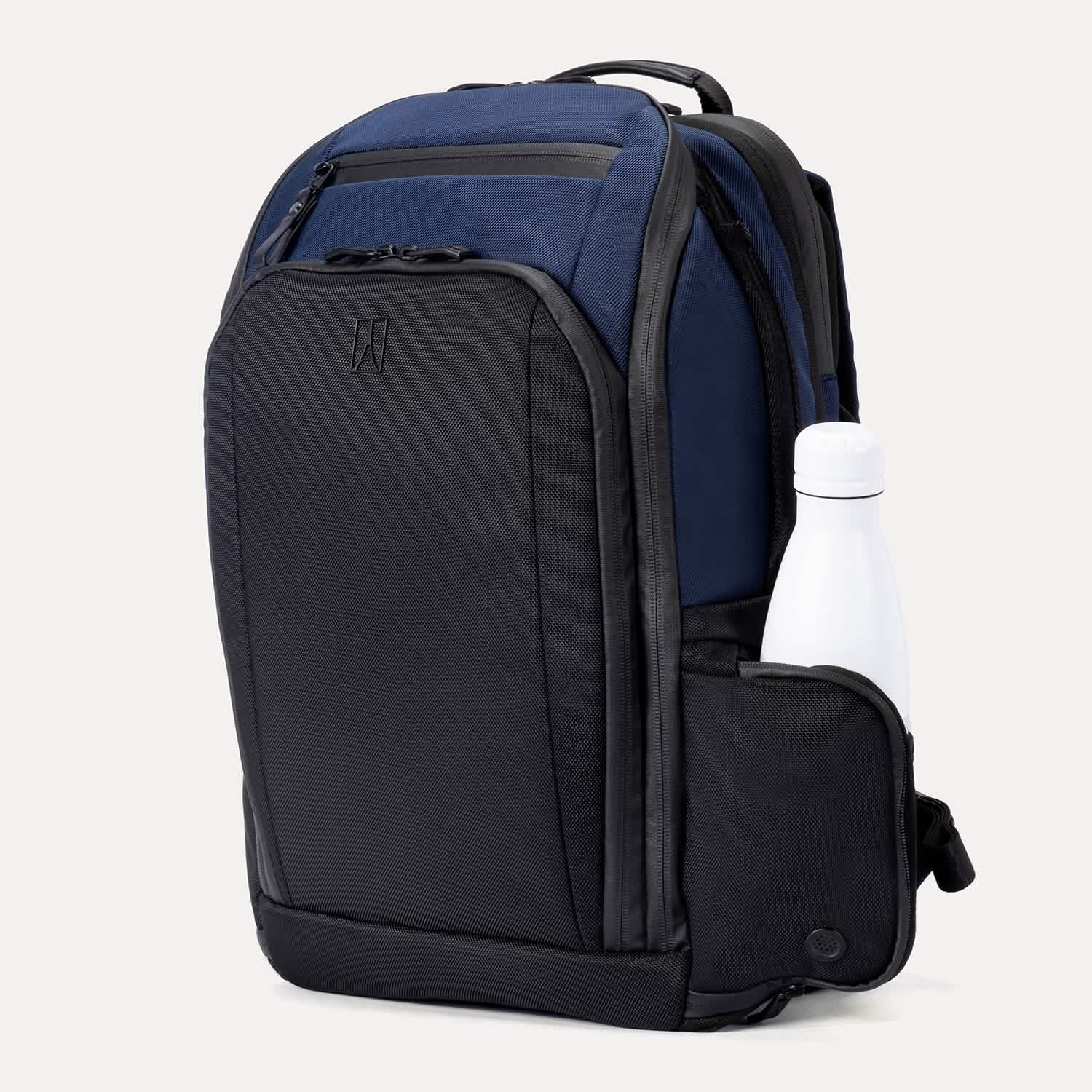 Travelpro Altitude All-Purpose Full Expansion Laptop Backpack 24-34L in Aviator Navy — angle view 3