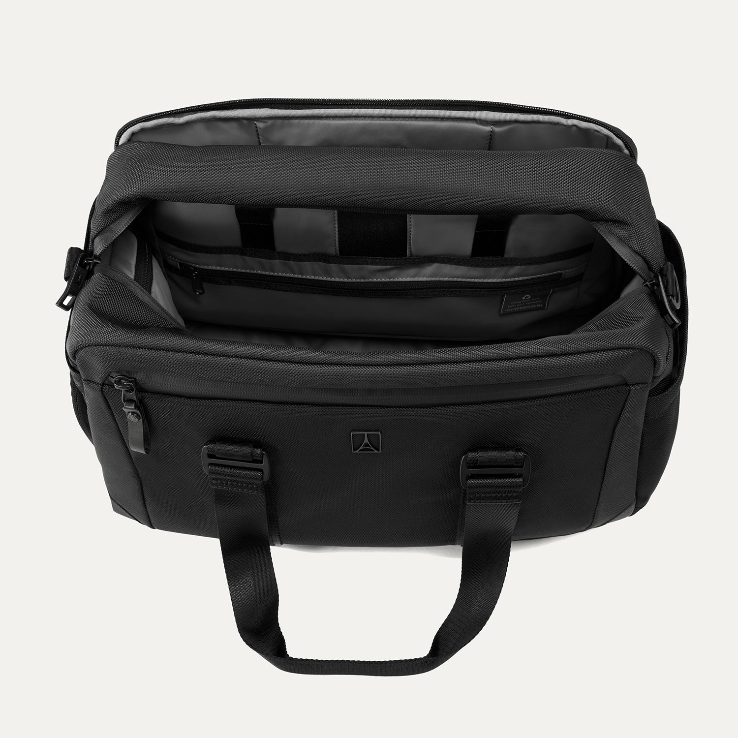 Travelpro Altitude Day-to-Day Duffel in Jet Black — interior view