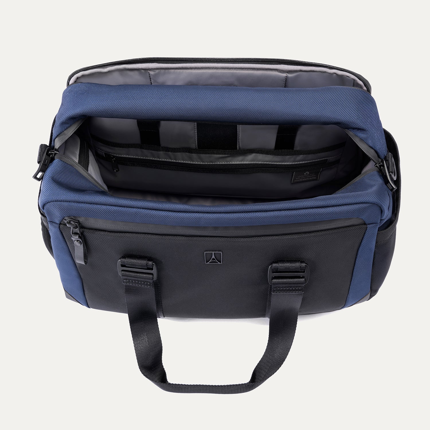 Travelpro Altitude Day-to-Day Duffel in Aviator Navy — interior view