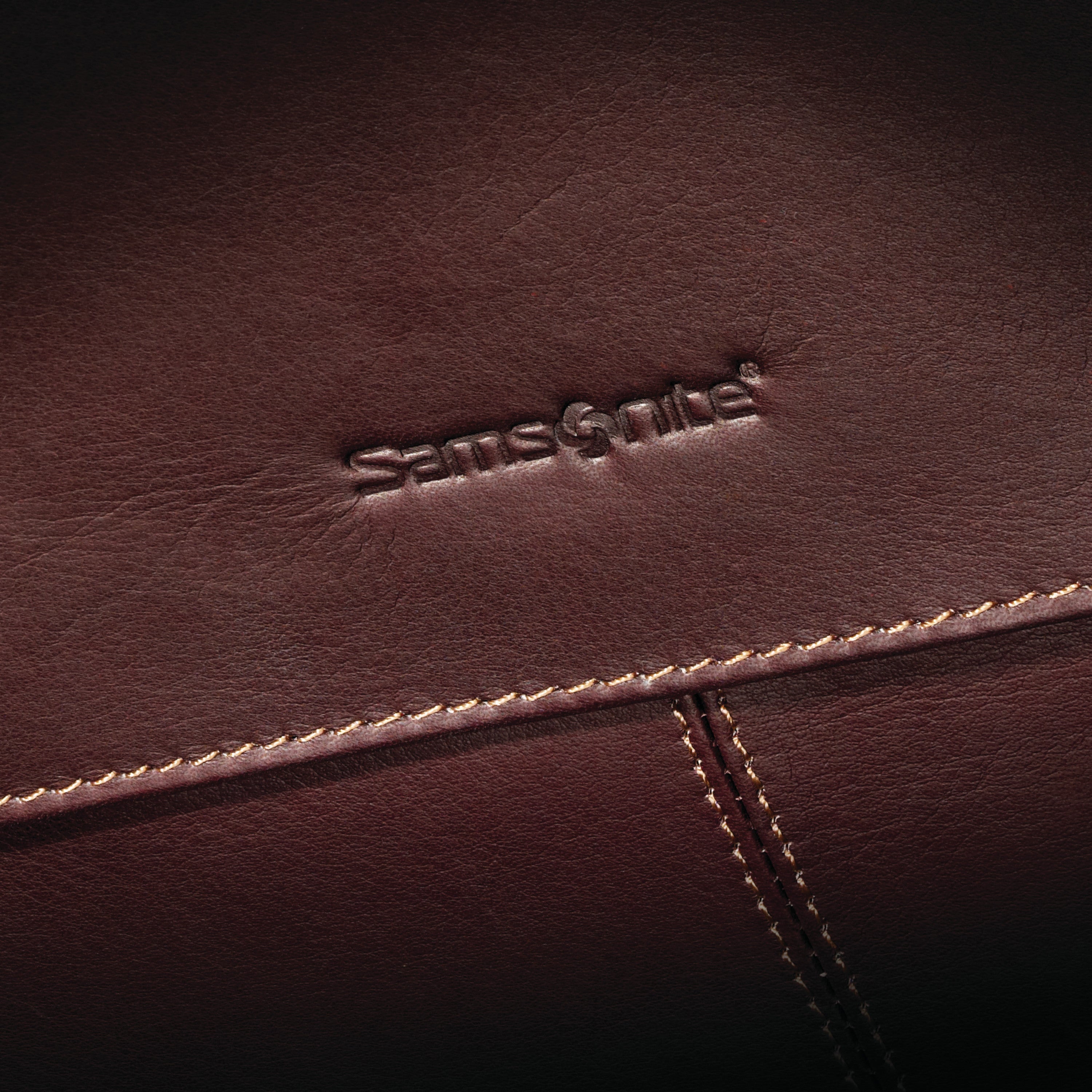 Samsonite Leather Flapover Case Double Gusset, view 5