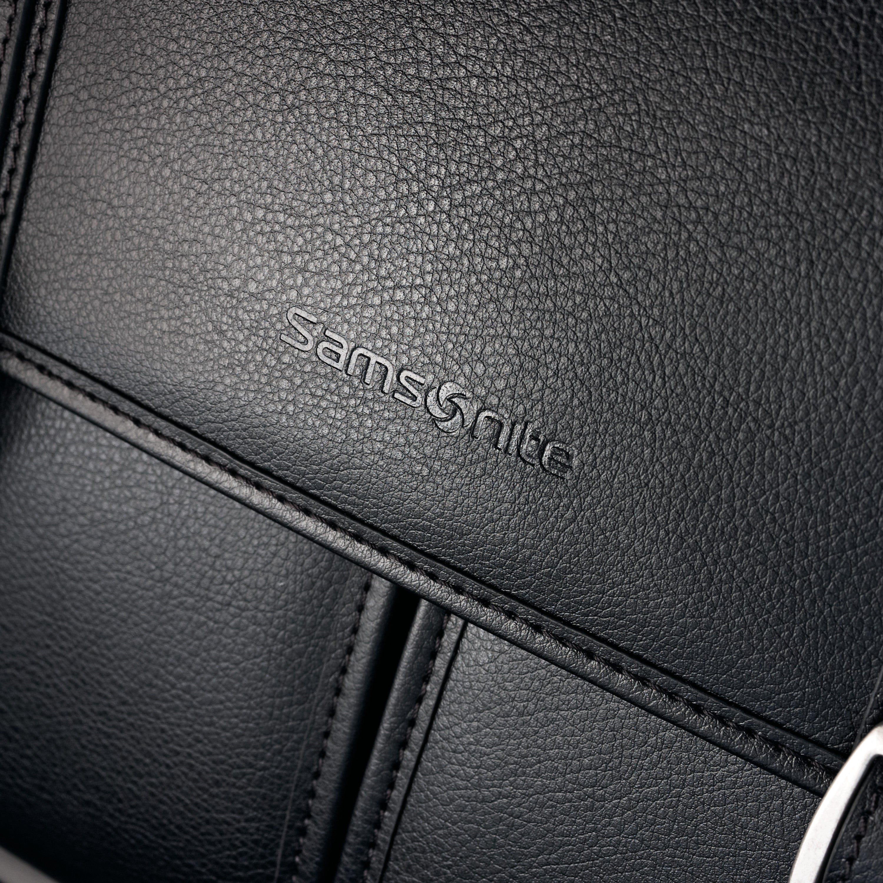 Samsonite Leather Flapover Case Double Gusset, view 6