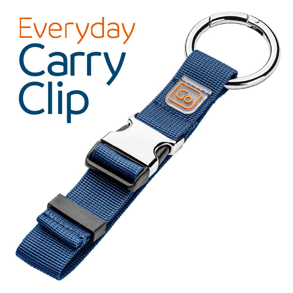 Go Travel Carry Clip in Blue — front view