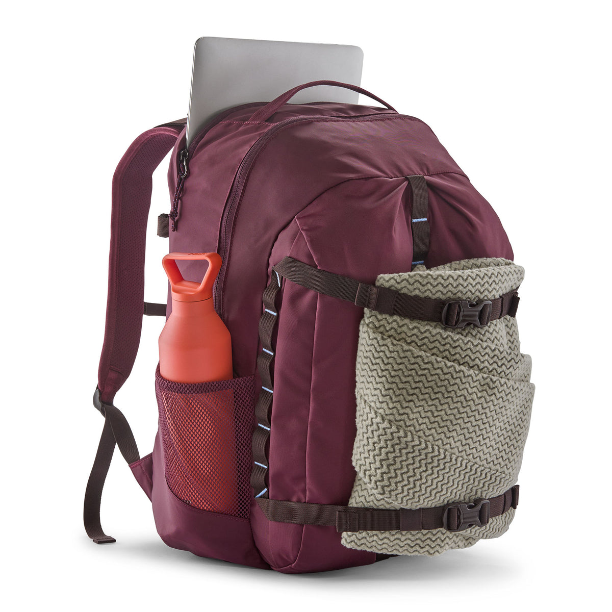 Patagonia Refugio Daypack 32L in Berry Fig — detail view # color_Berry Fig