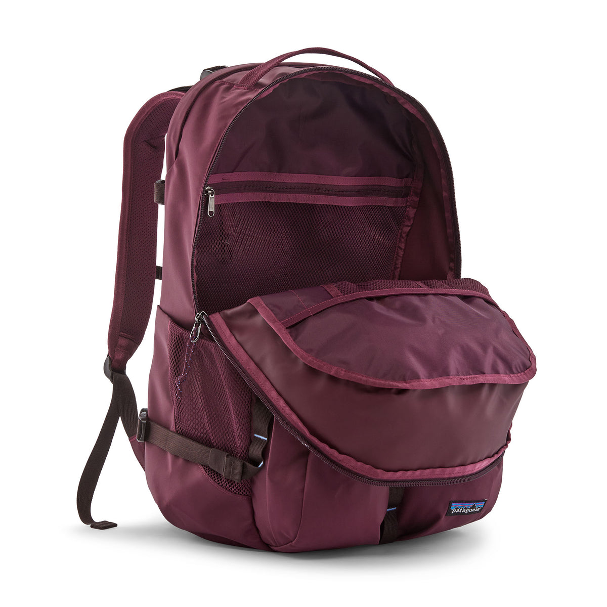 Patagonia Refugio Daypack 32L in Berry Fig — interior view # color_Berry Fig
