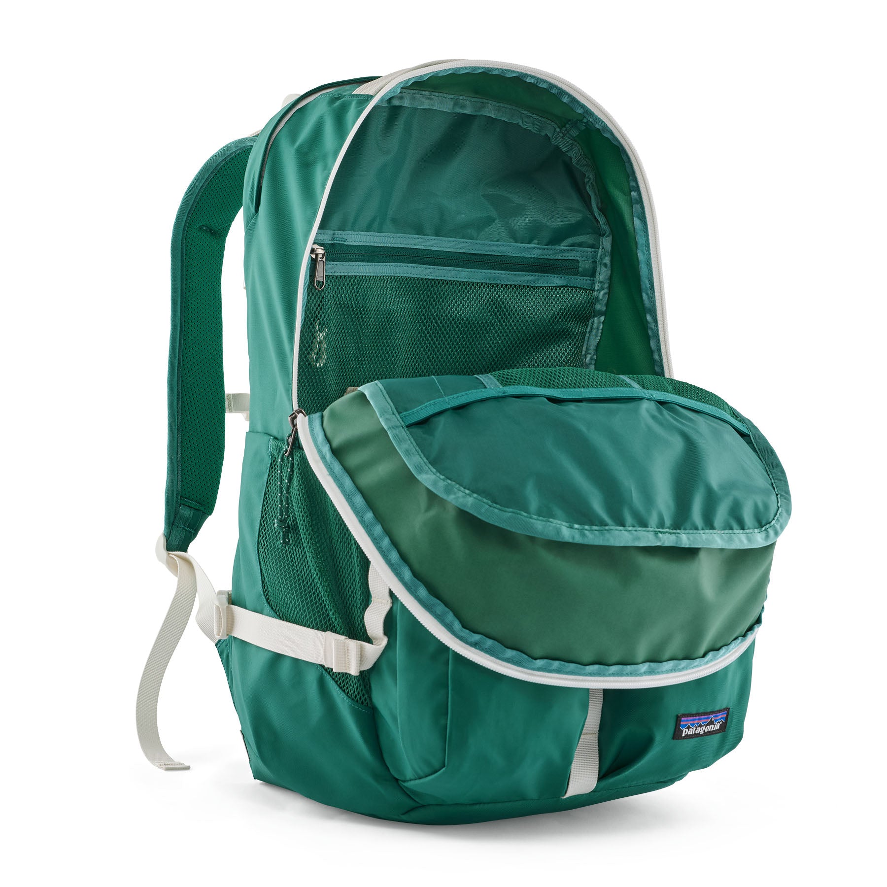 Patagonia Refugio Daypack 32L in Gem Green — interior view