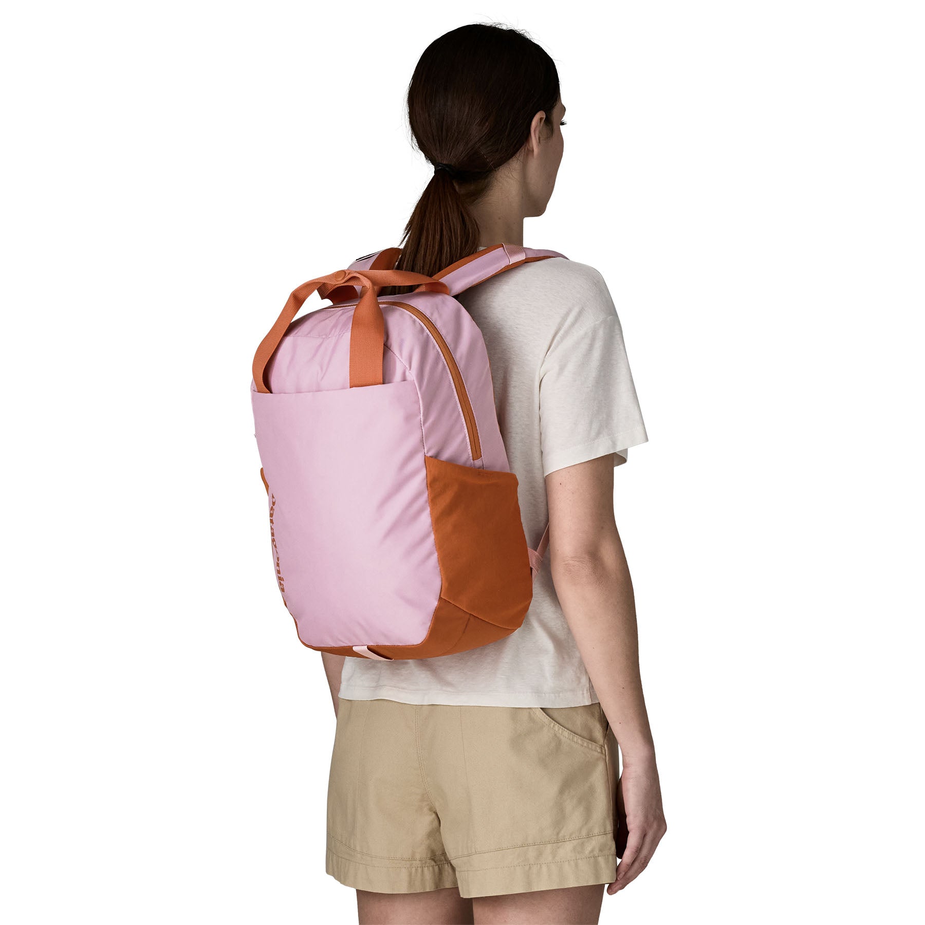 Patagonia Atom Tote Pack 20L in Canyon Brown — lifestyle