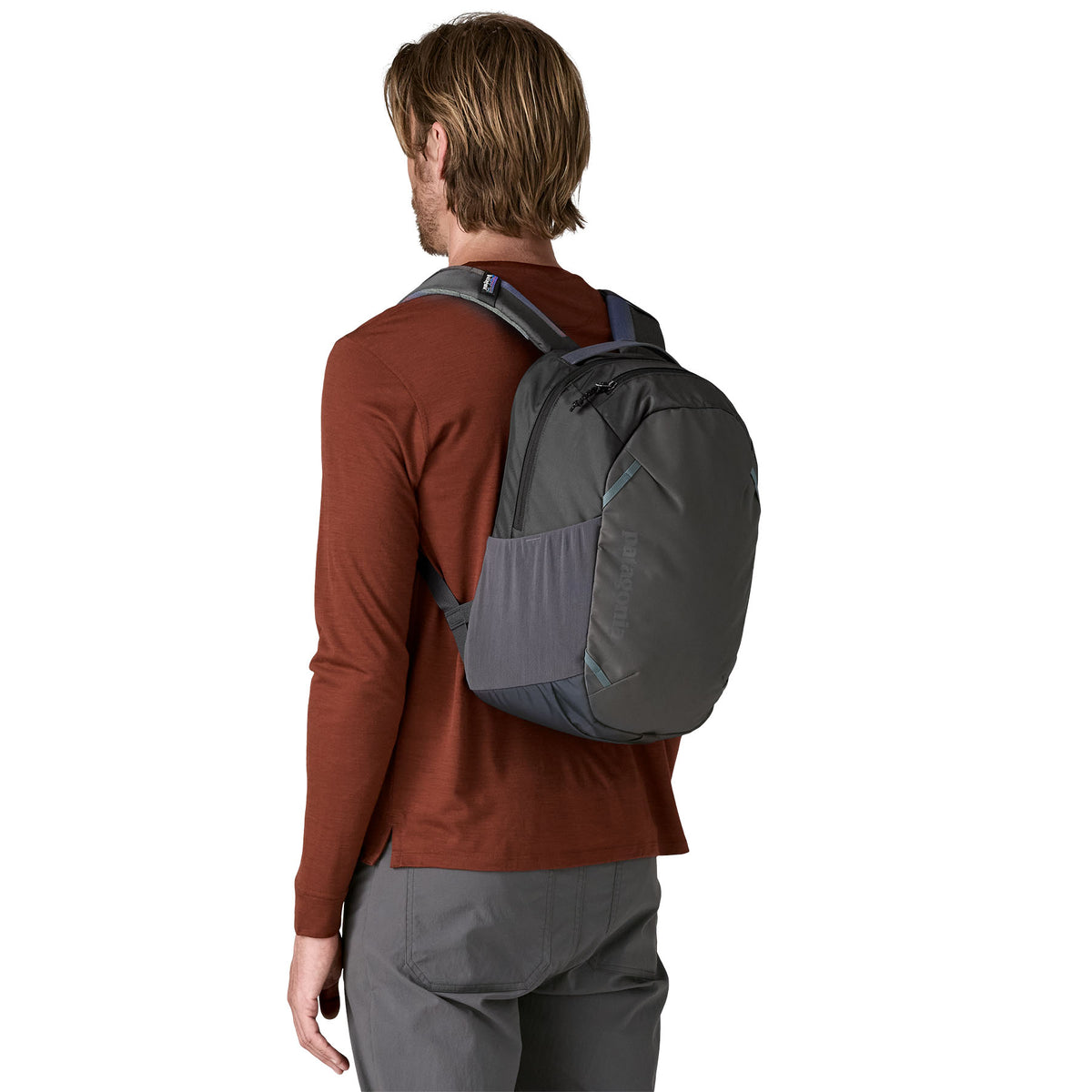 Patagonia Atom Daypack 24L in Smolder Blue — lifestyle # color_Smolder Blue
