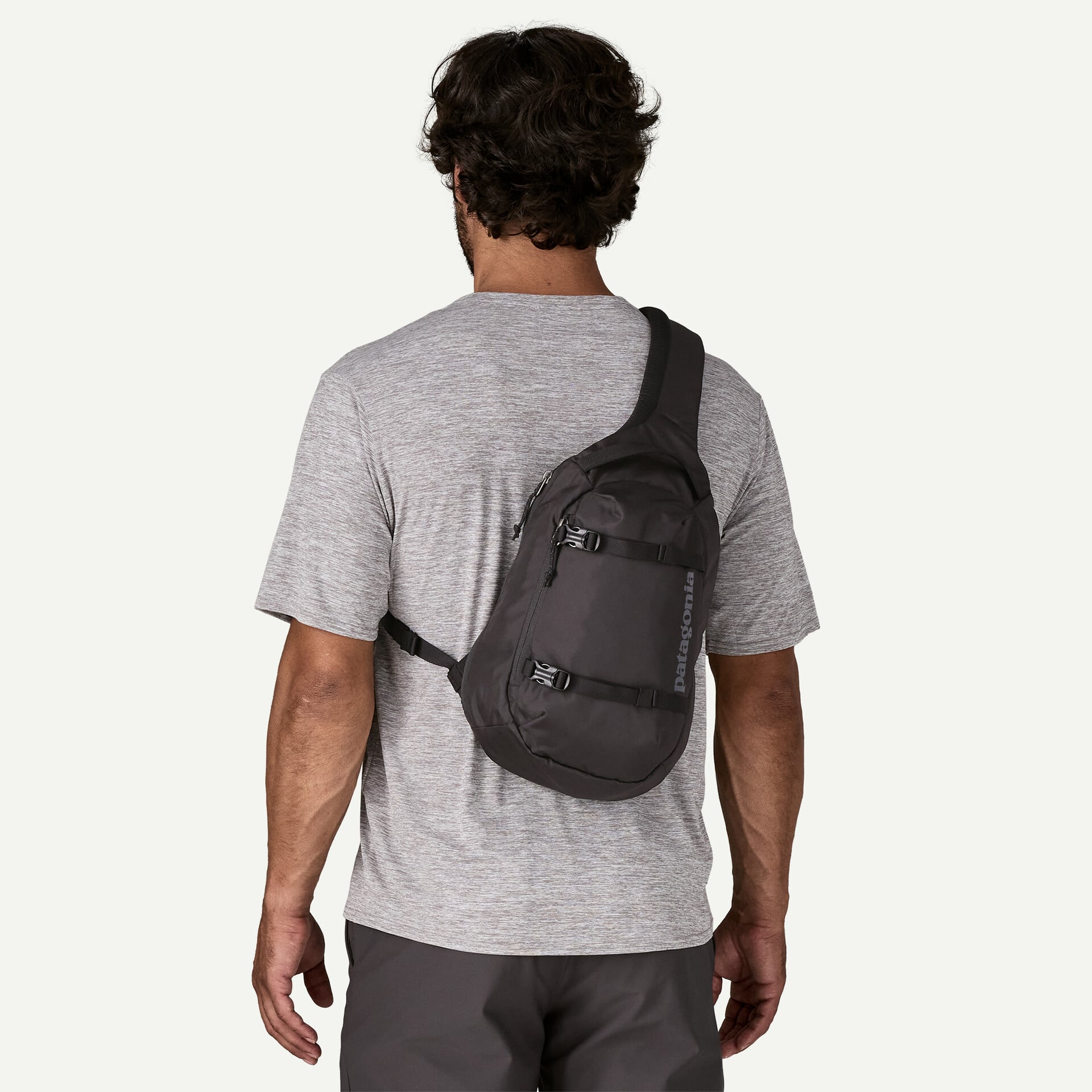 Patagonia Atom Sling Bag 8L in Black — angle view 1