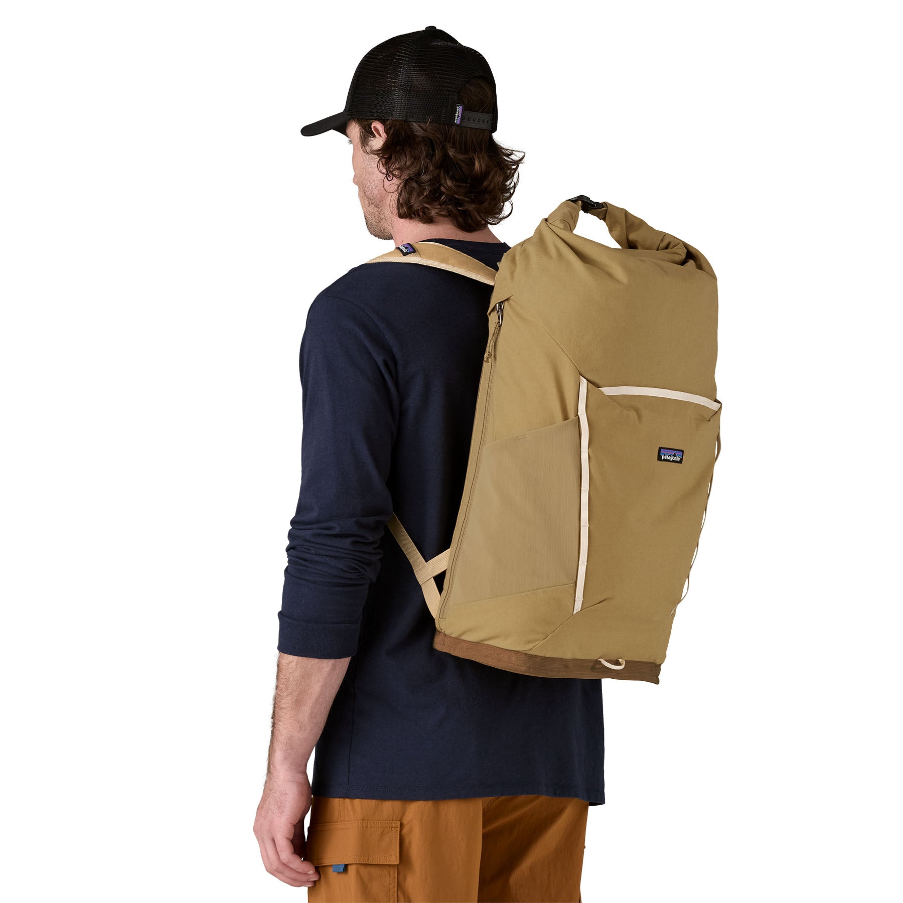 Patagonia Fieldsmith Roll-Top Pack 32L in Classic Tan — lifestyle