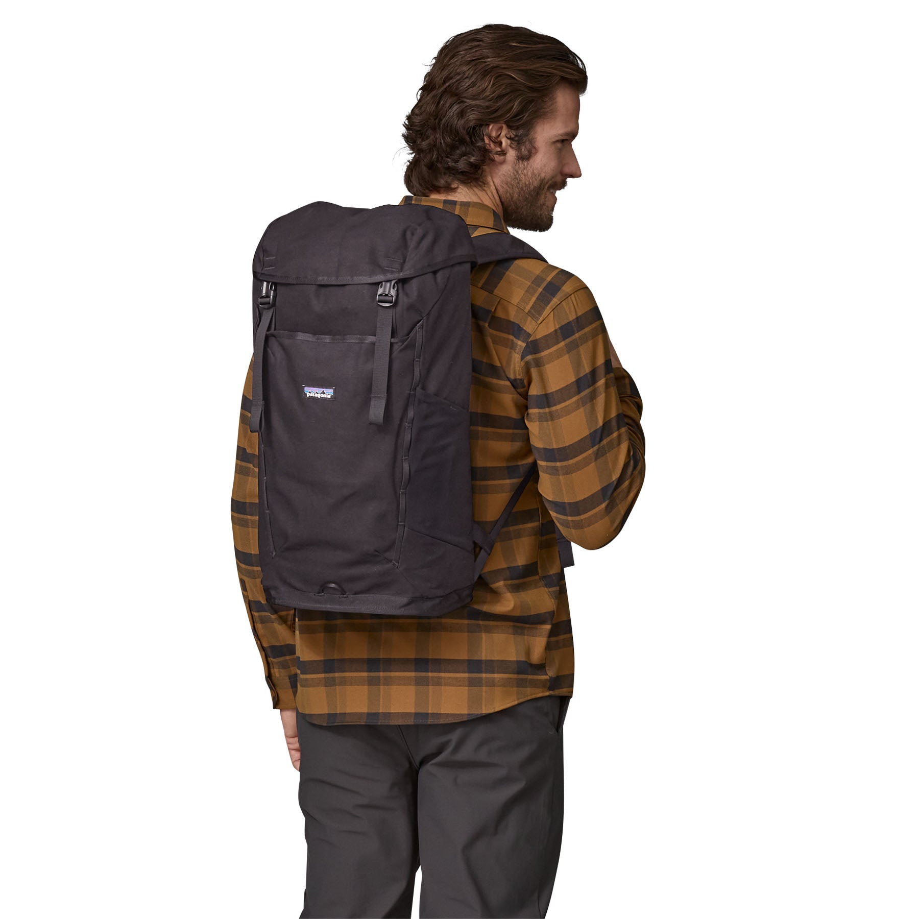 Patagonia Fieldsmith Lid Pack 28L in Black — lifestyle