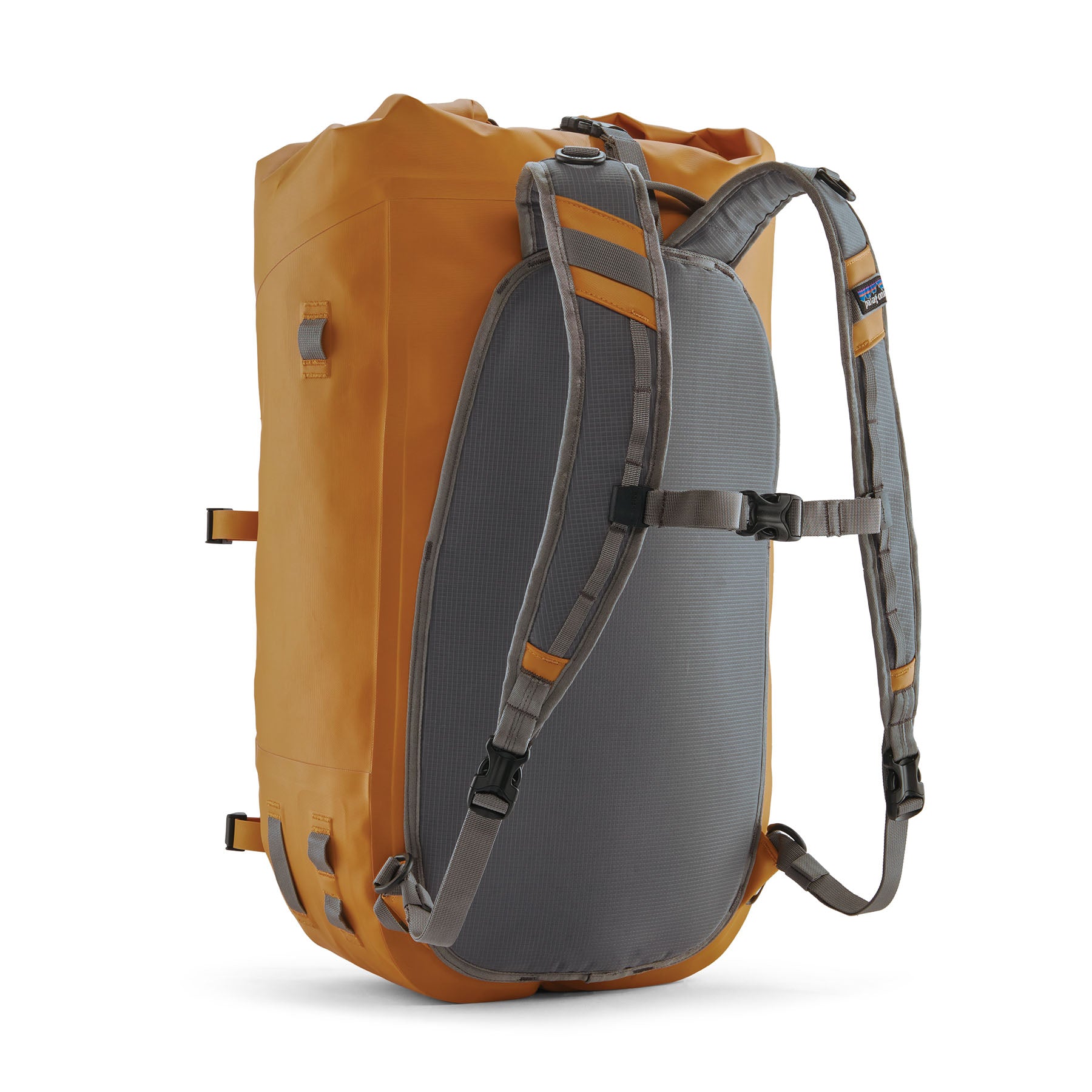 Patagonia Disperser Roll-Top Pack 40L in Golden Caramel — back view