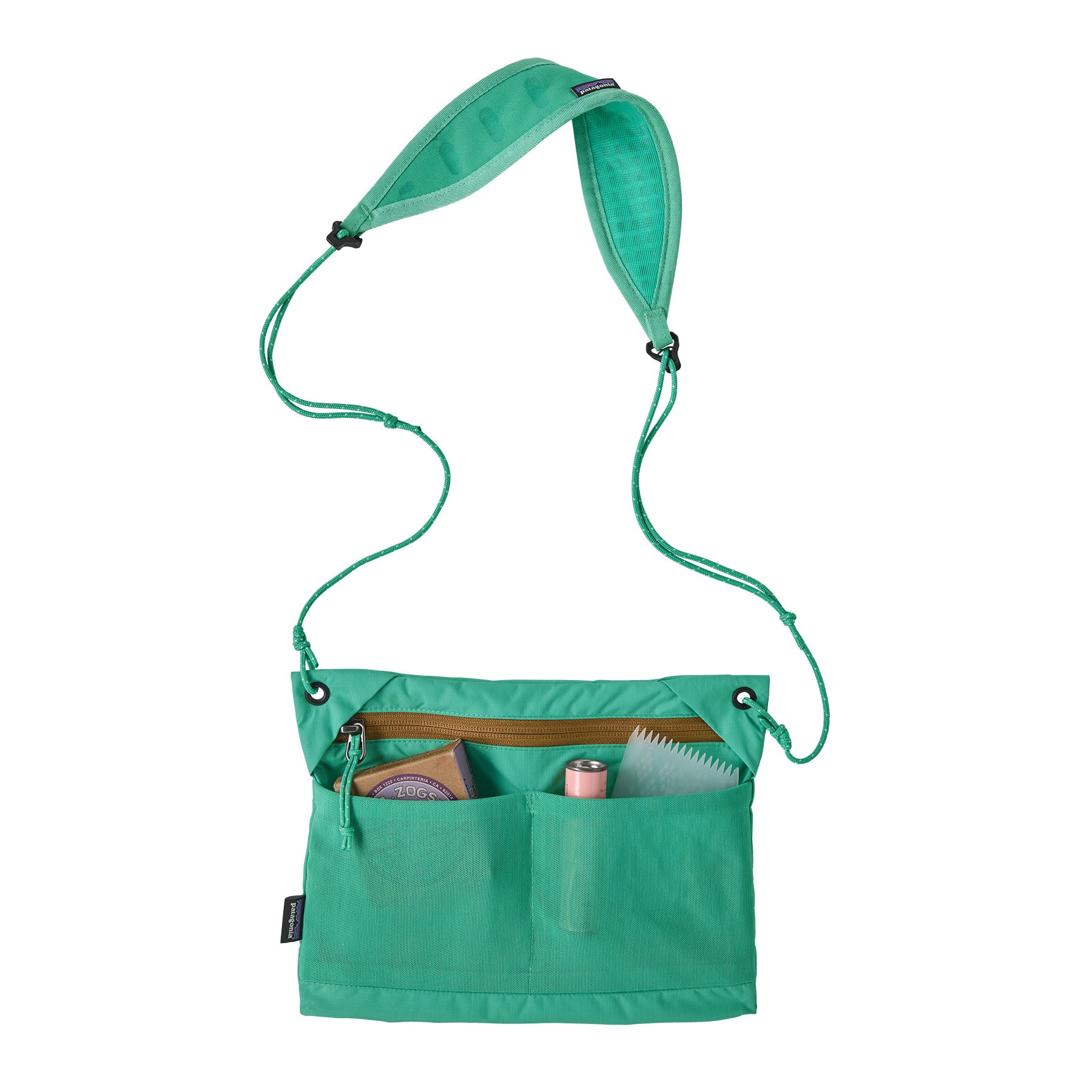 Patagonia Terravia Sacoche Crossbody Bag 3L in Aqua Stone — detail view