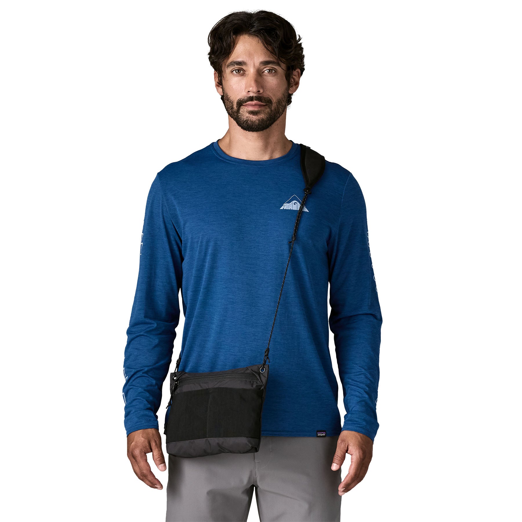 Patagonia Terravia Sacoche Crossbody Bag 3L in Black — lifestyle