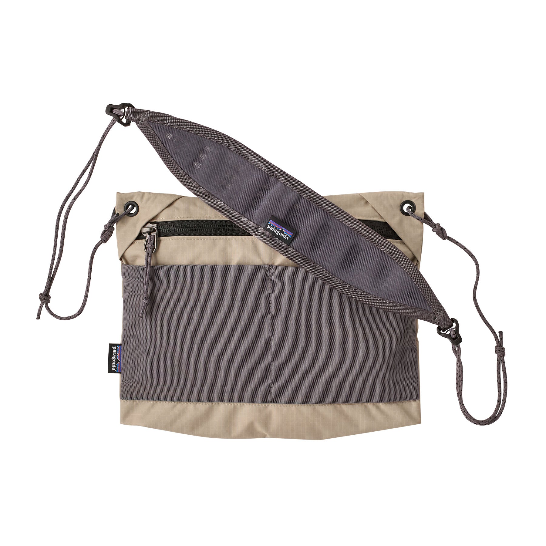 Patagonia Terravia Sacoche Crossbody Bag 3L in May Grey — front view