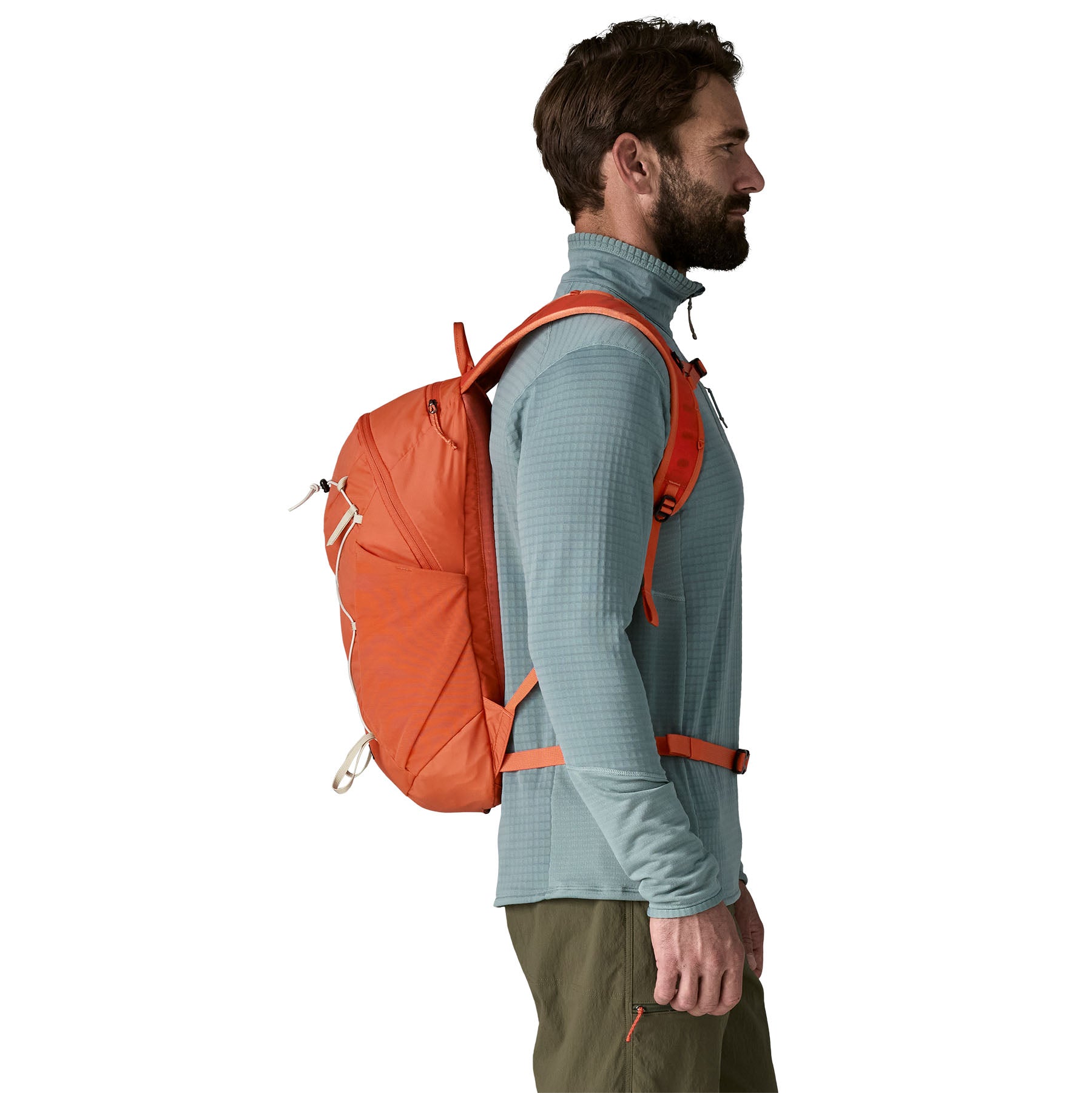 Patagonia Terravia Pack 14L in Coal Orange — detail view