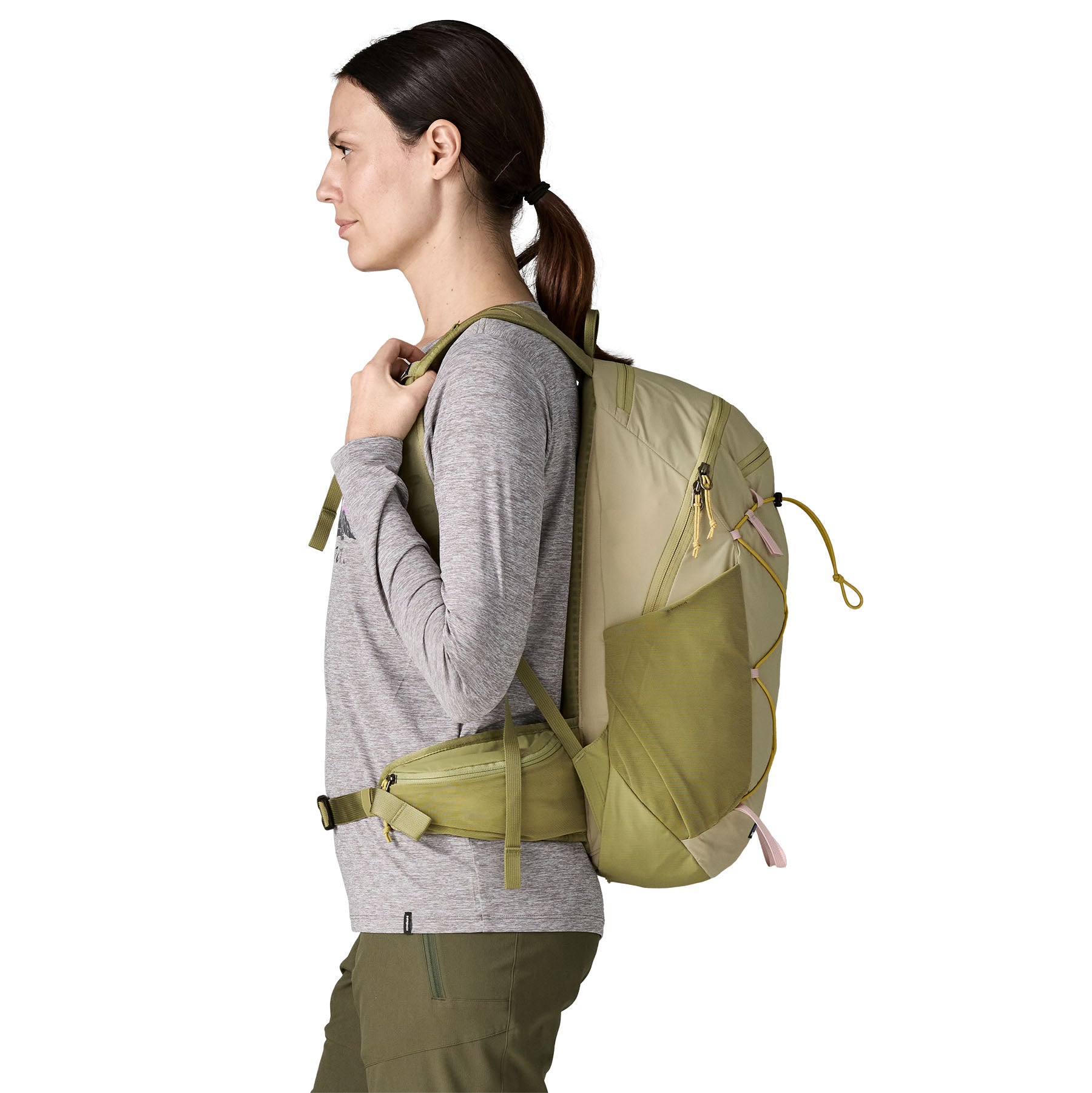 Patagonia Terravia Pack 22L in Weathered Stone — detail view