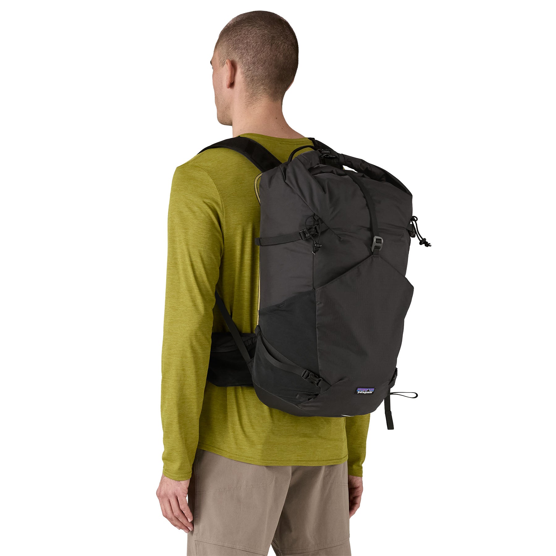 Patagonia Terravia Roll-Top Backpack 36L in Black — lifestyle