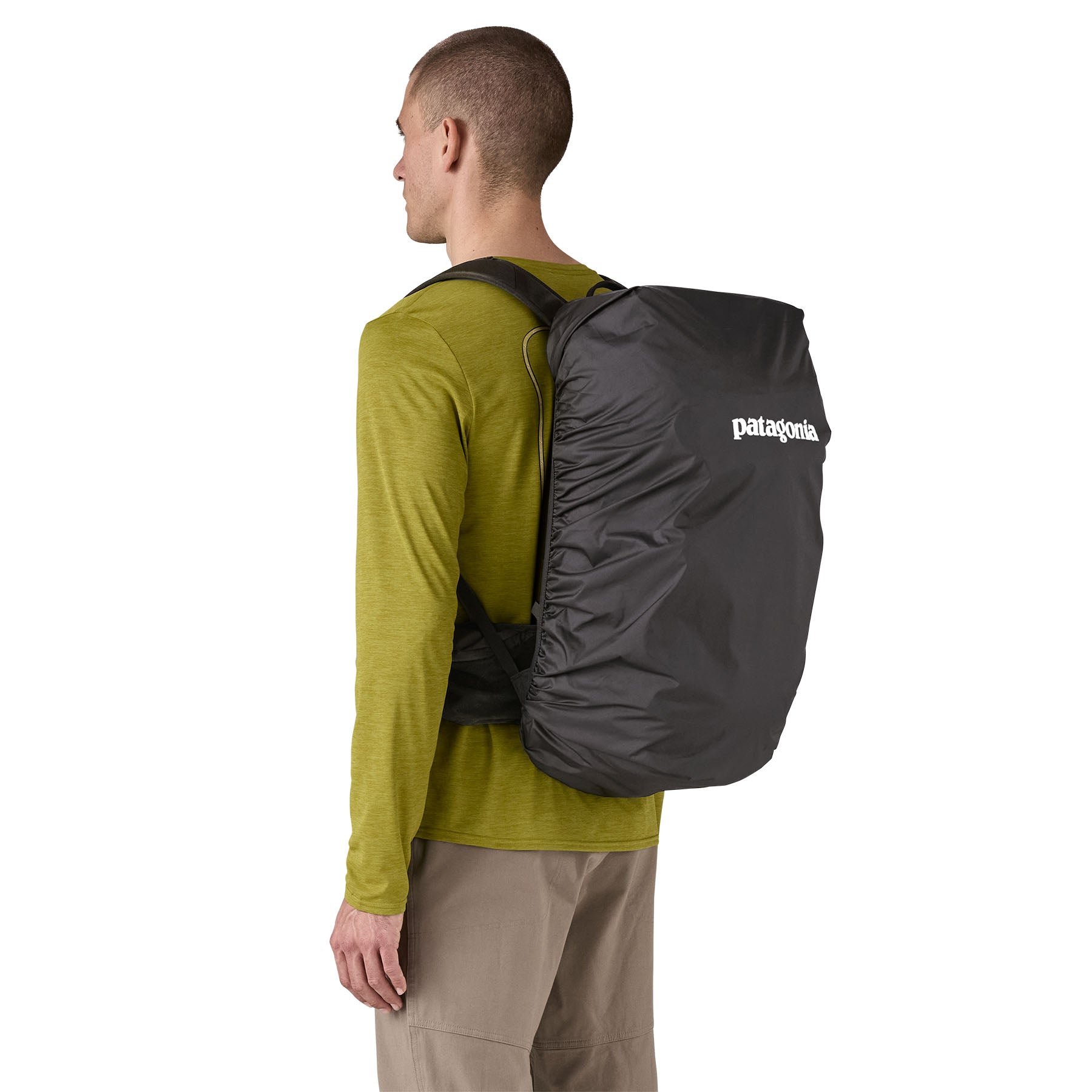 Patagonia Terravia Roll-Top Backpack 36L in Black — detail view