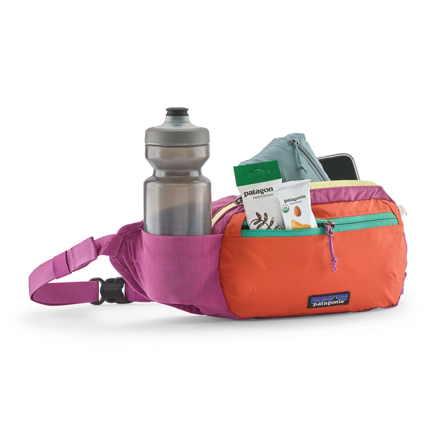 Patagonia Terravia Hip Pack 4L in Faded Magenta — detail view