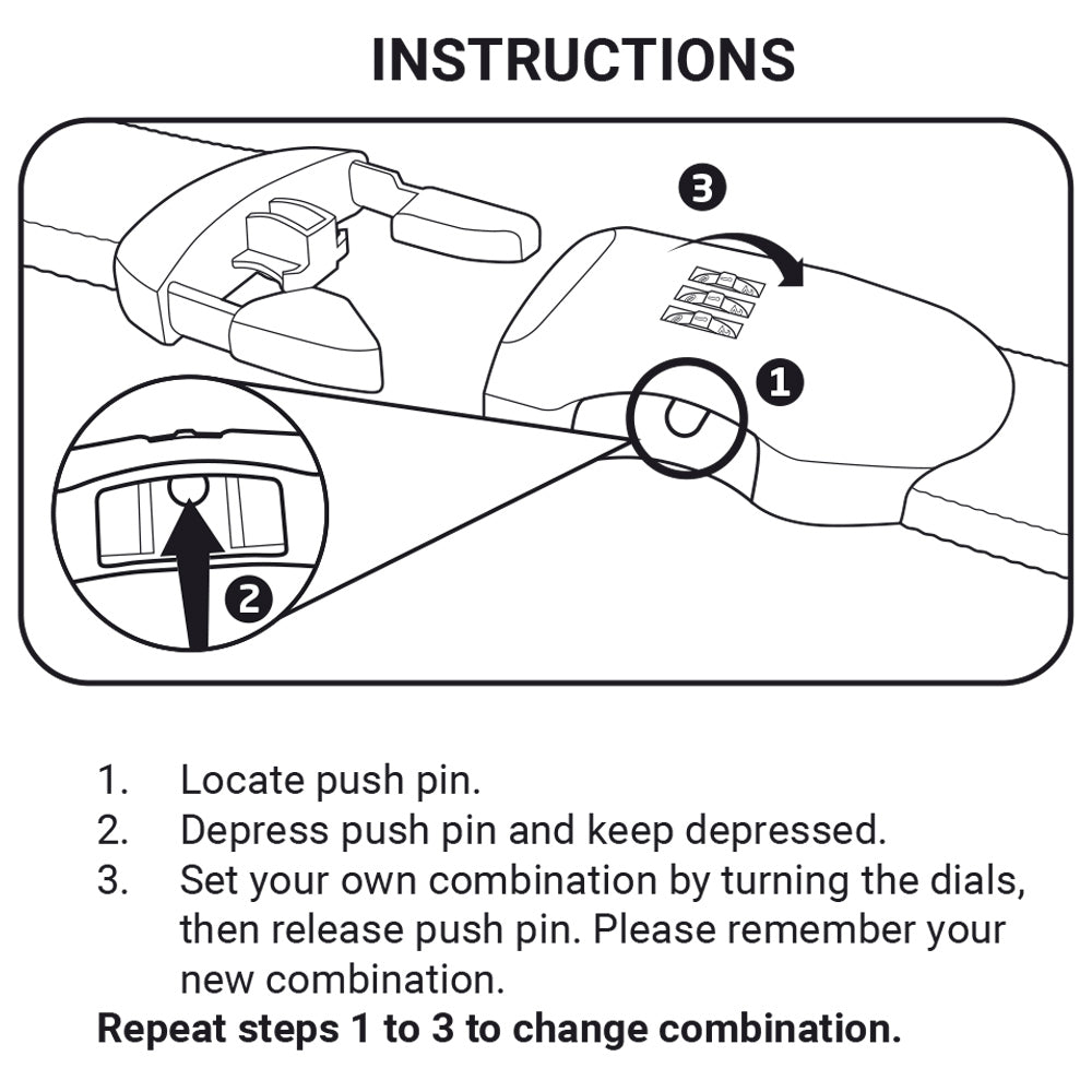Go Travel Combi Luggage Strap – in use