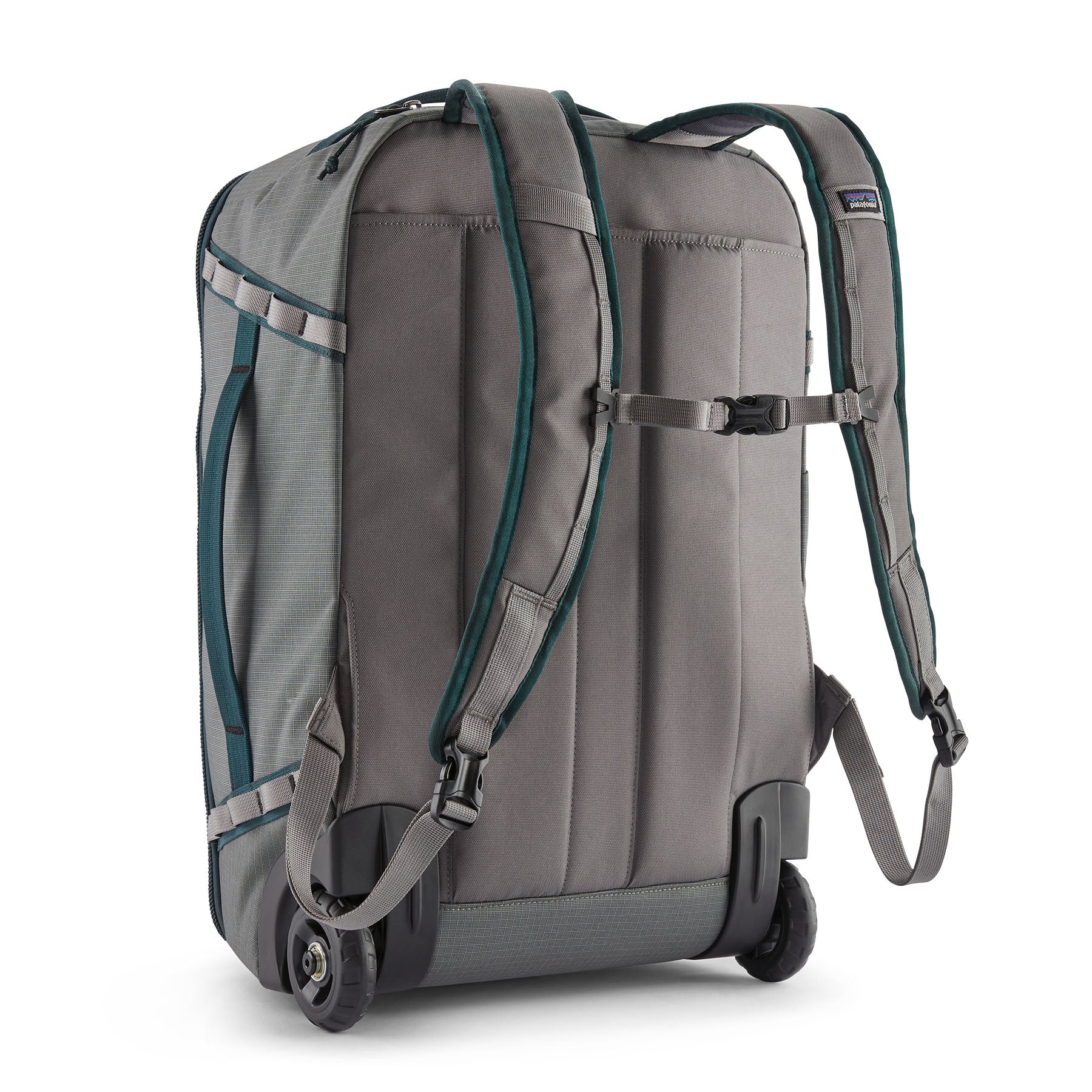 Patagonia Black Hole MLC Wheelie 34L in Noble Grey — back view 2