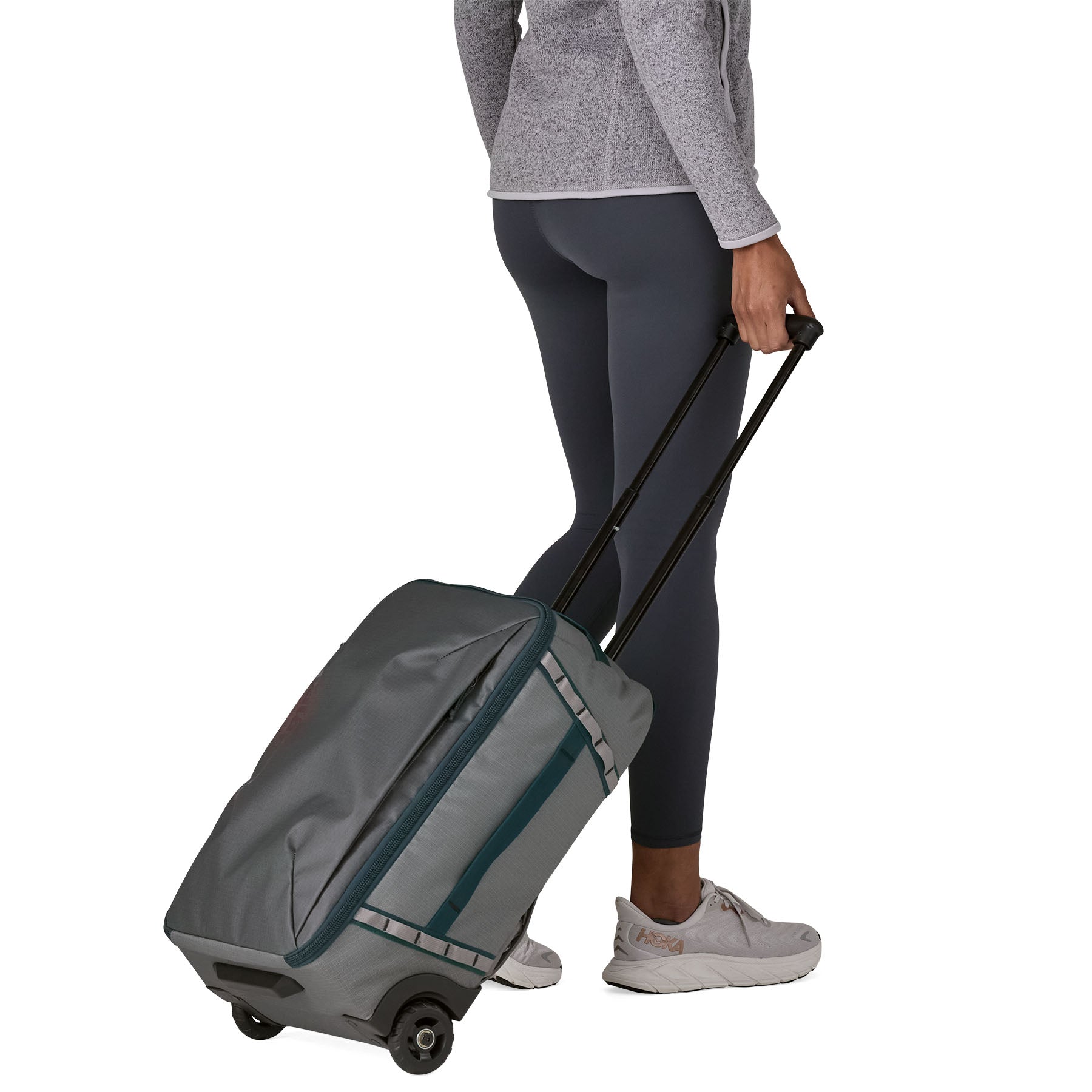 Patagonia Black Hole MLC Wheelie 34L in Noble Grey — lifestyle