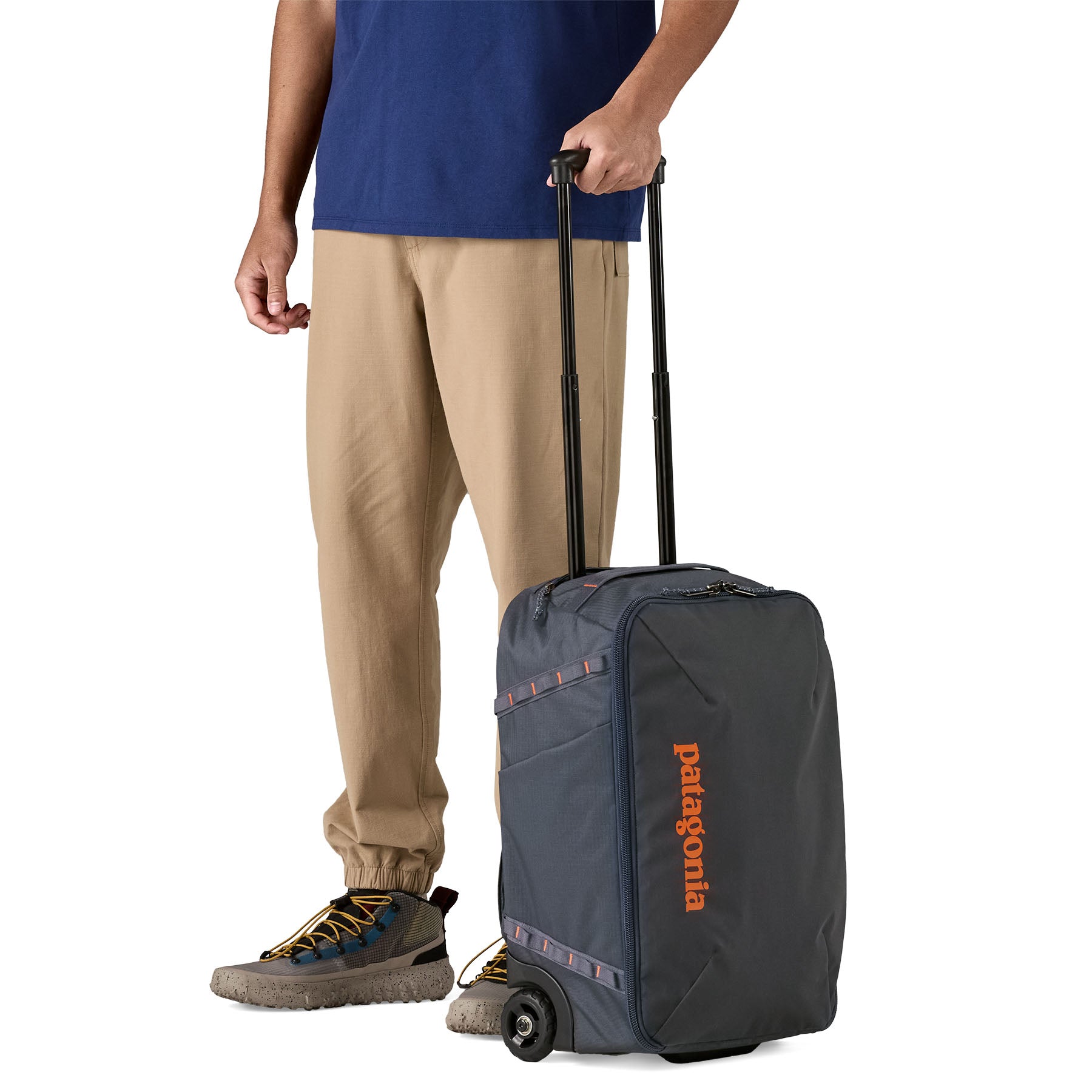 Patagonia Black Hole MLC Wheelie 34L in Smolder Blue — lifestyle