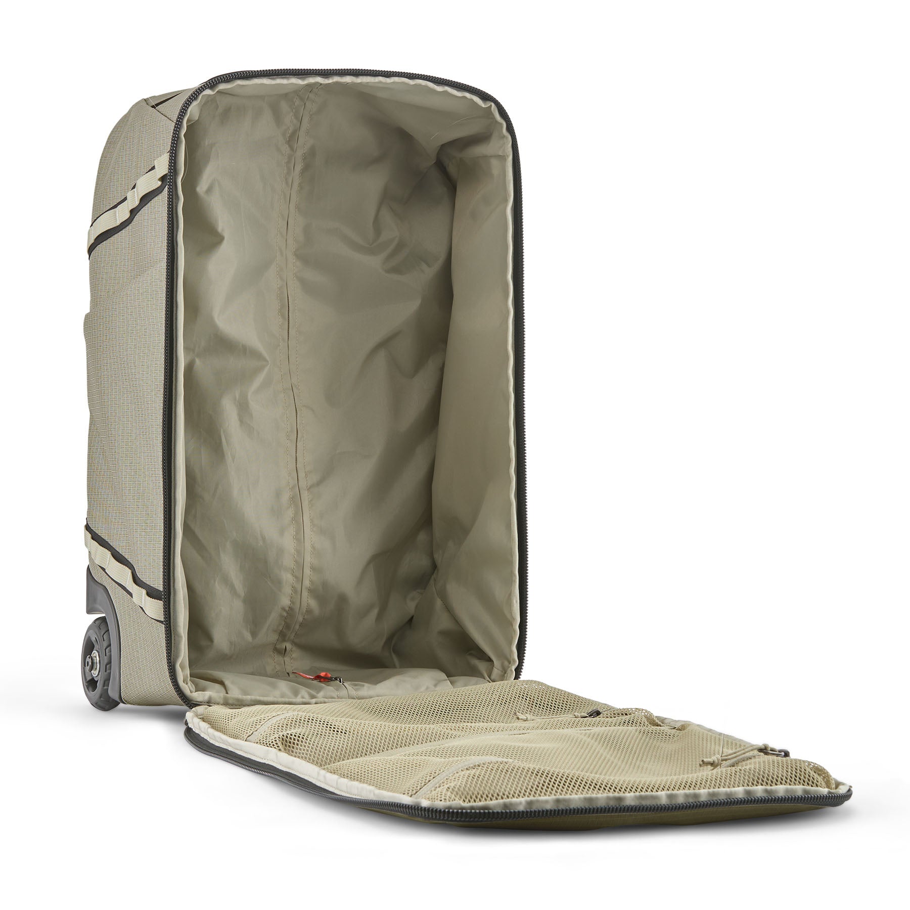 Patagonia Black Hole MLC Wheelie 34L in Weathered Stone — interior view