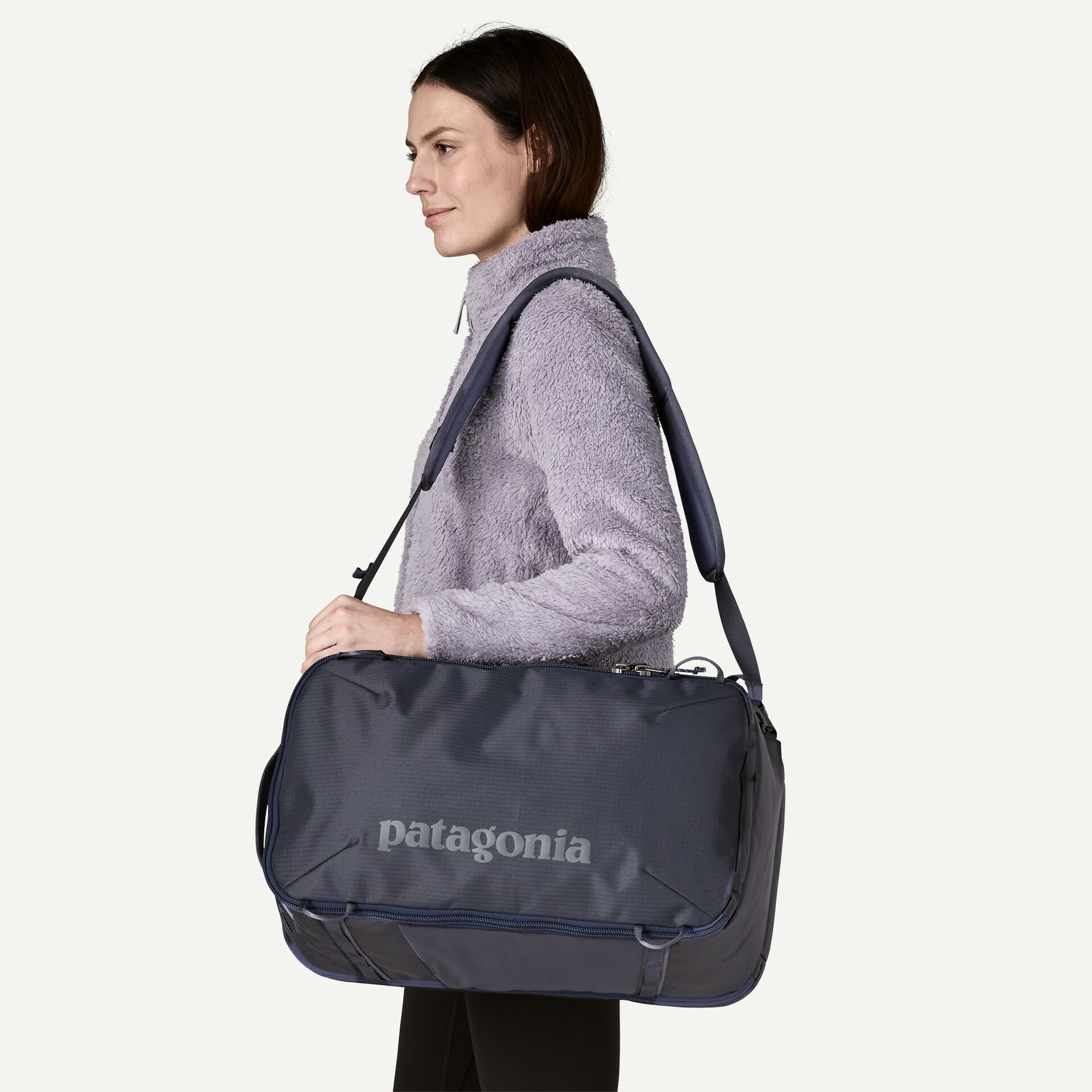 Patagonia Black Hole Mini MLC Pack 30L in Smolder Blue/Forge Grey — angle view 3