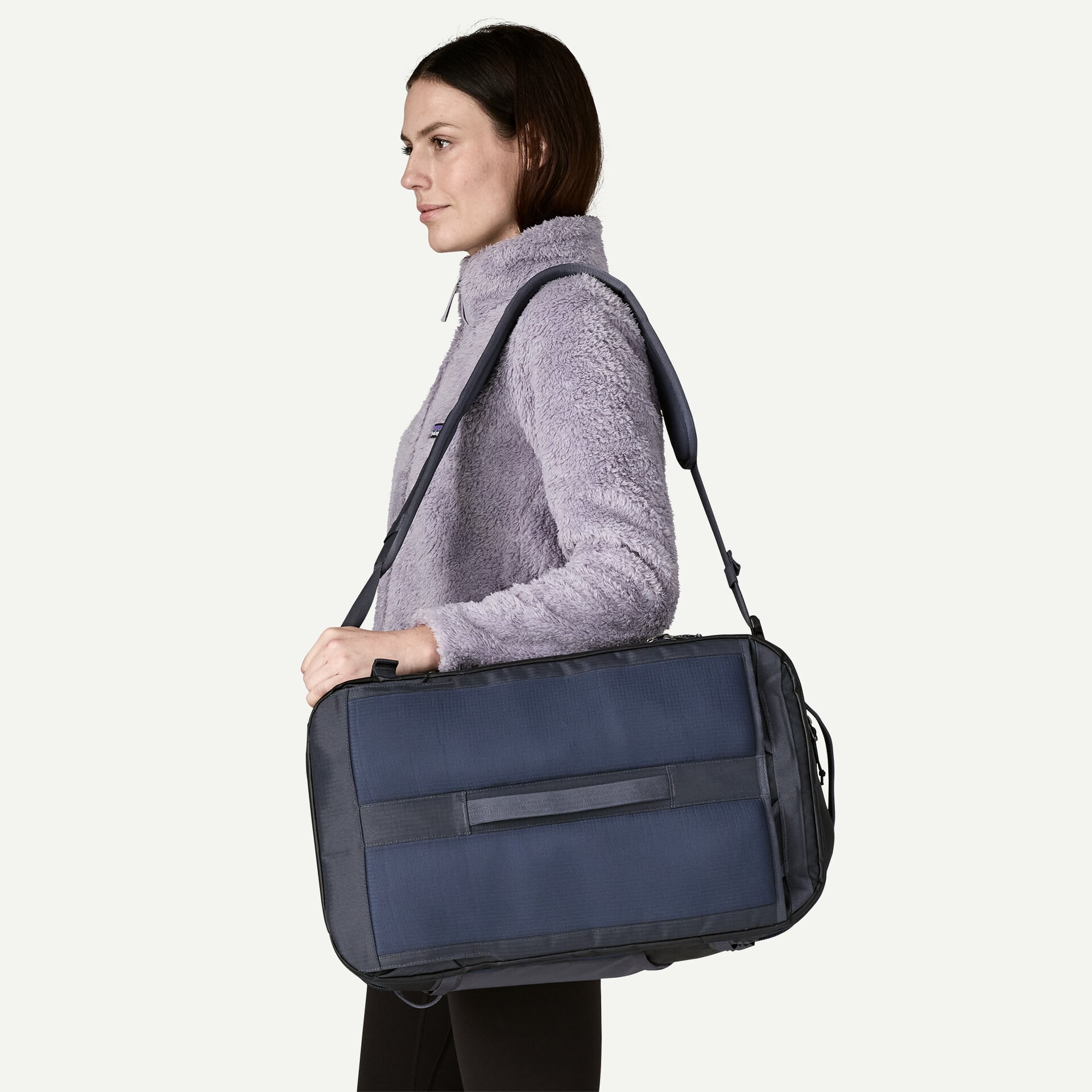 Patagonia Black Hole Mini MLC Pack 30L in Smolder Blue/Forge Grey — angle view 4