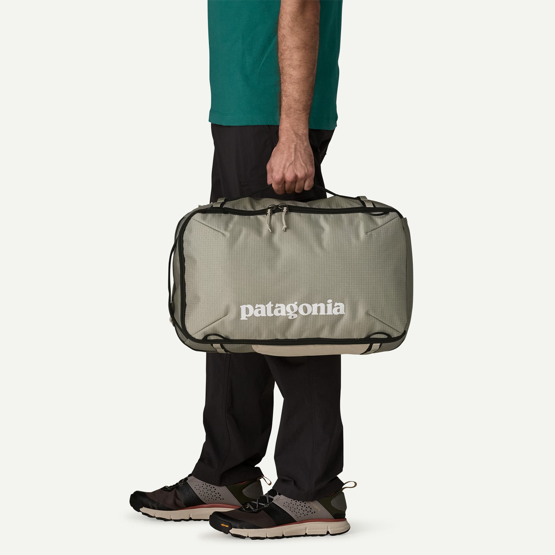 Patagonia Black Hole Mini MLC Pack 30L in Weathered Stone — angle view 4