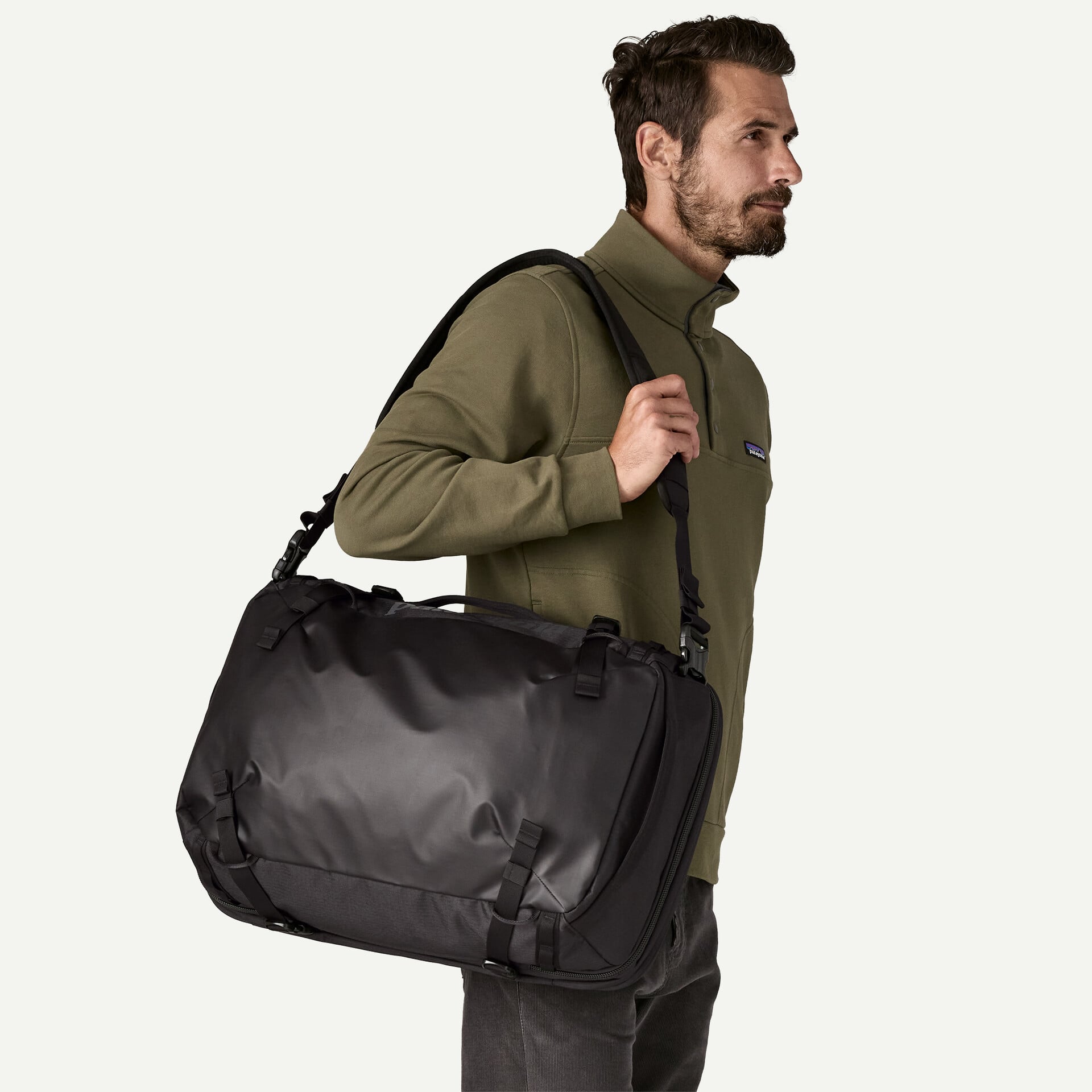 Patagonia Black Hole MLC Pack 45L in Black — angle view 2