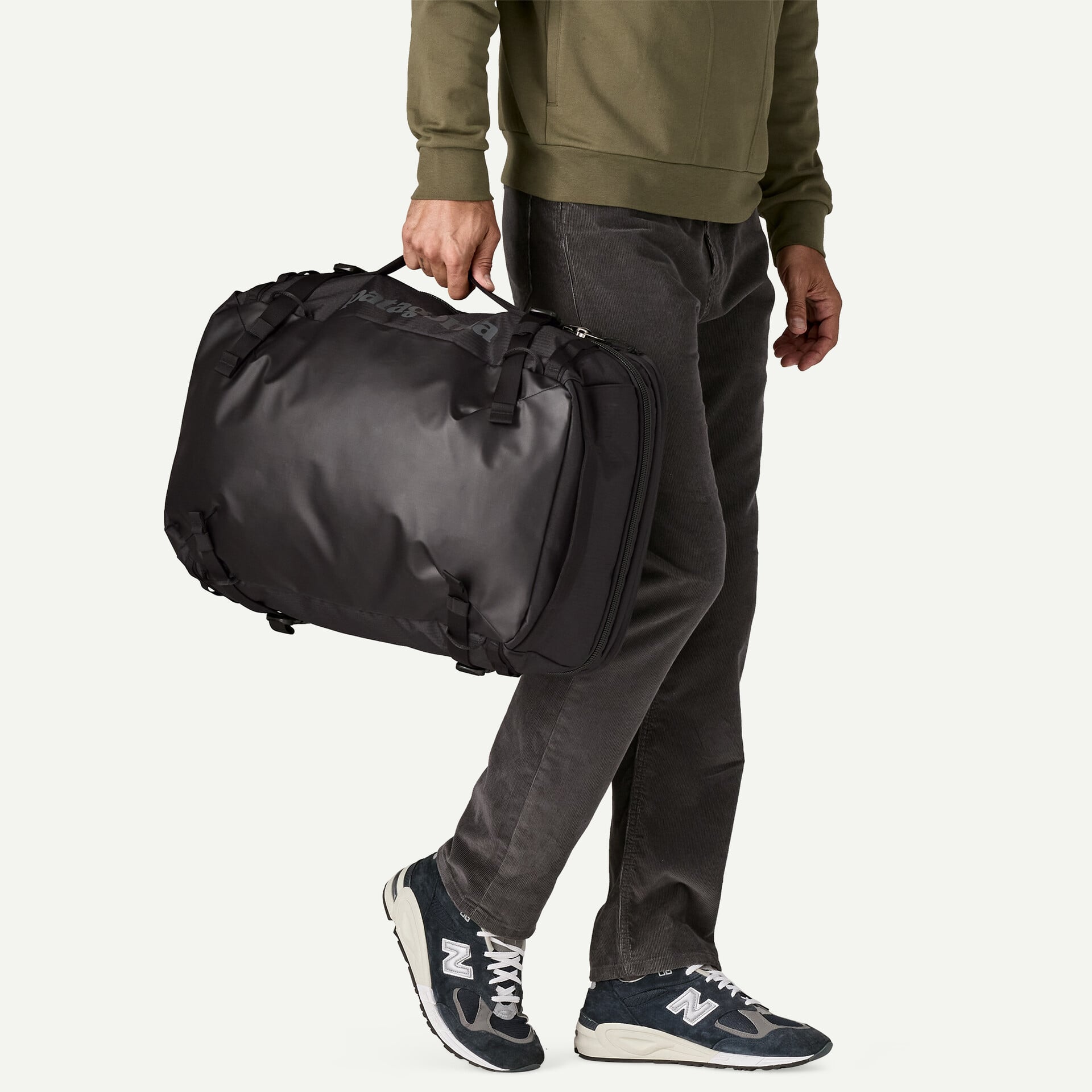 Patagonia Black Hole MLC Pack 45L in Black — angle view 3