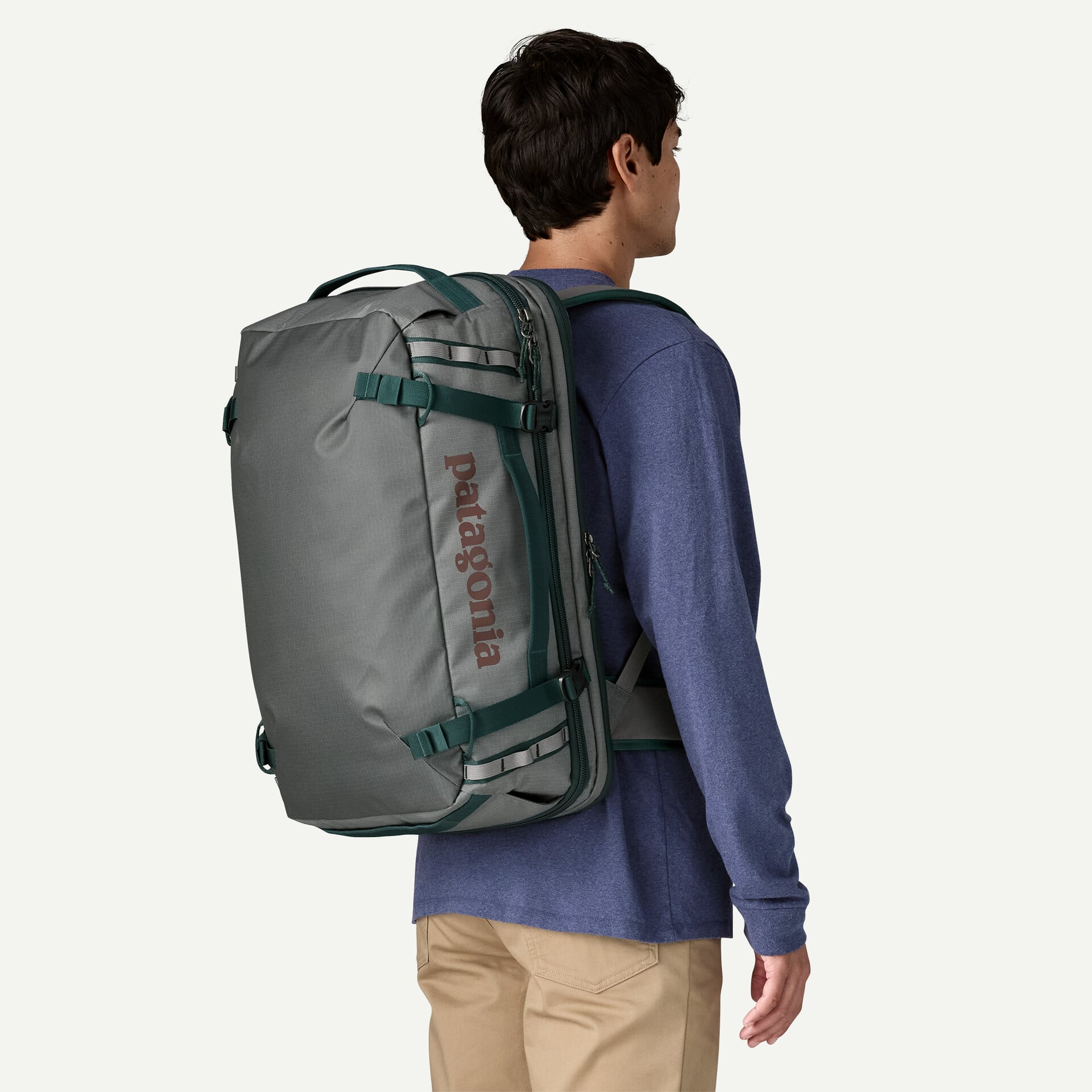 Patagonia Black Hole MLC Pack 45L in Noble Grey — angle view 1
