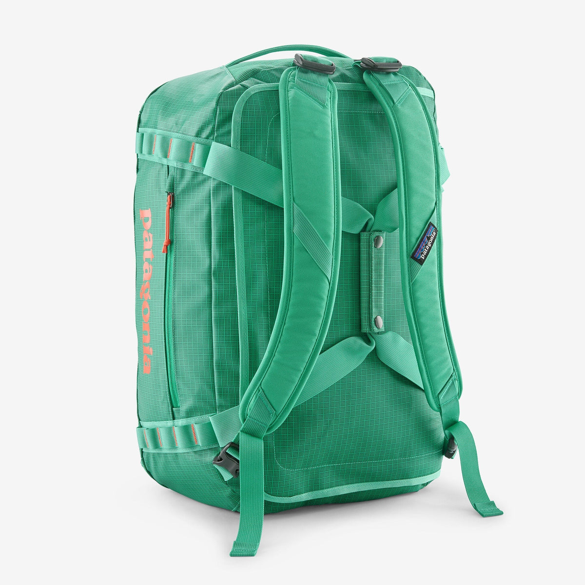 Patagonia Black Hole Duffel 40L in Aqua Stone — back view