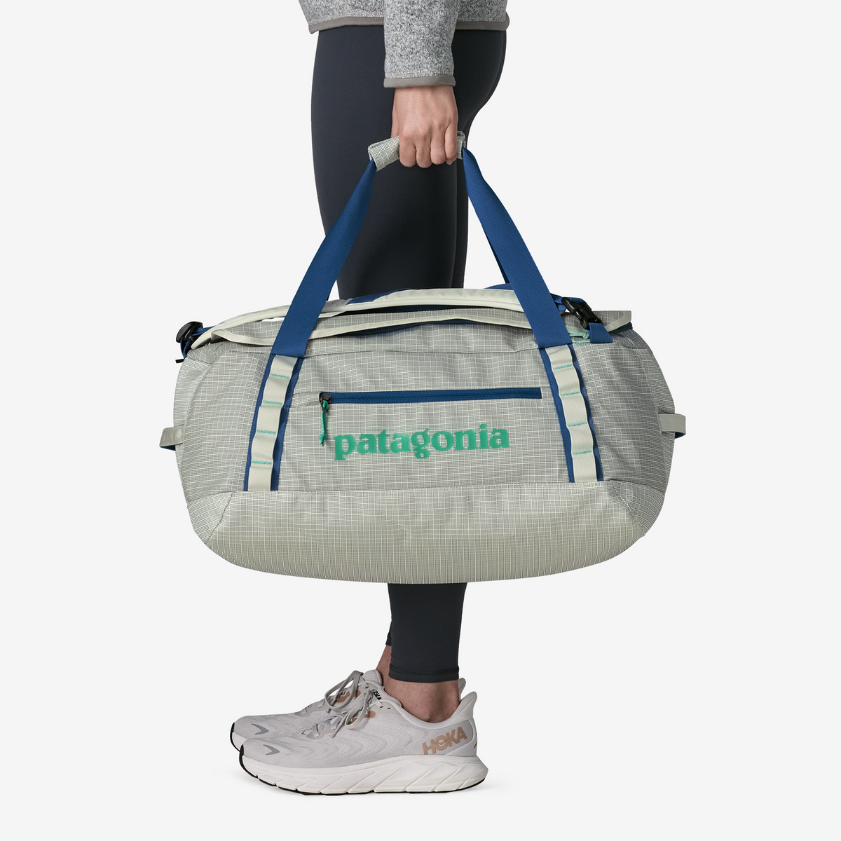 Patagonia Black Hole Duffel 40L in Birch White — lifestyle