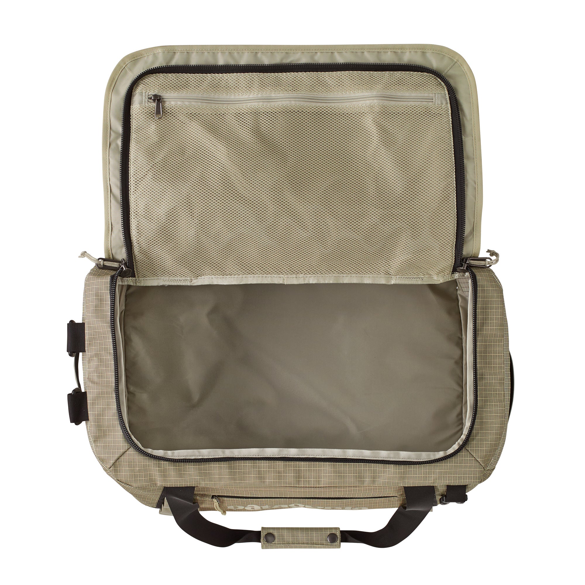Patagonia Black Hole Duffel 40L in Weathered Stone — interior view