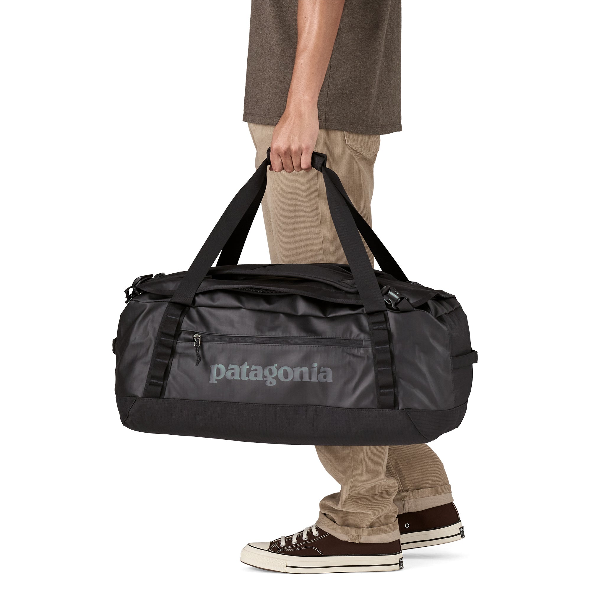 Patagonia Black Hole Duffel 55L in Black — angle view 1
