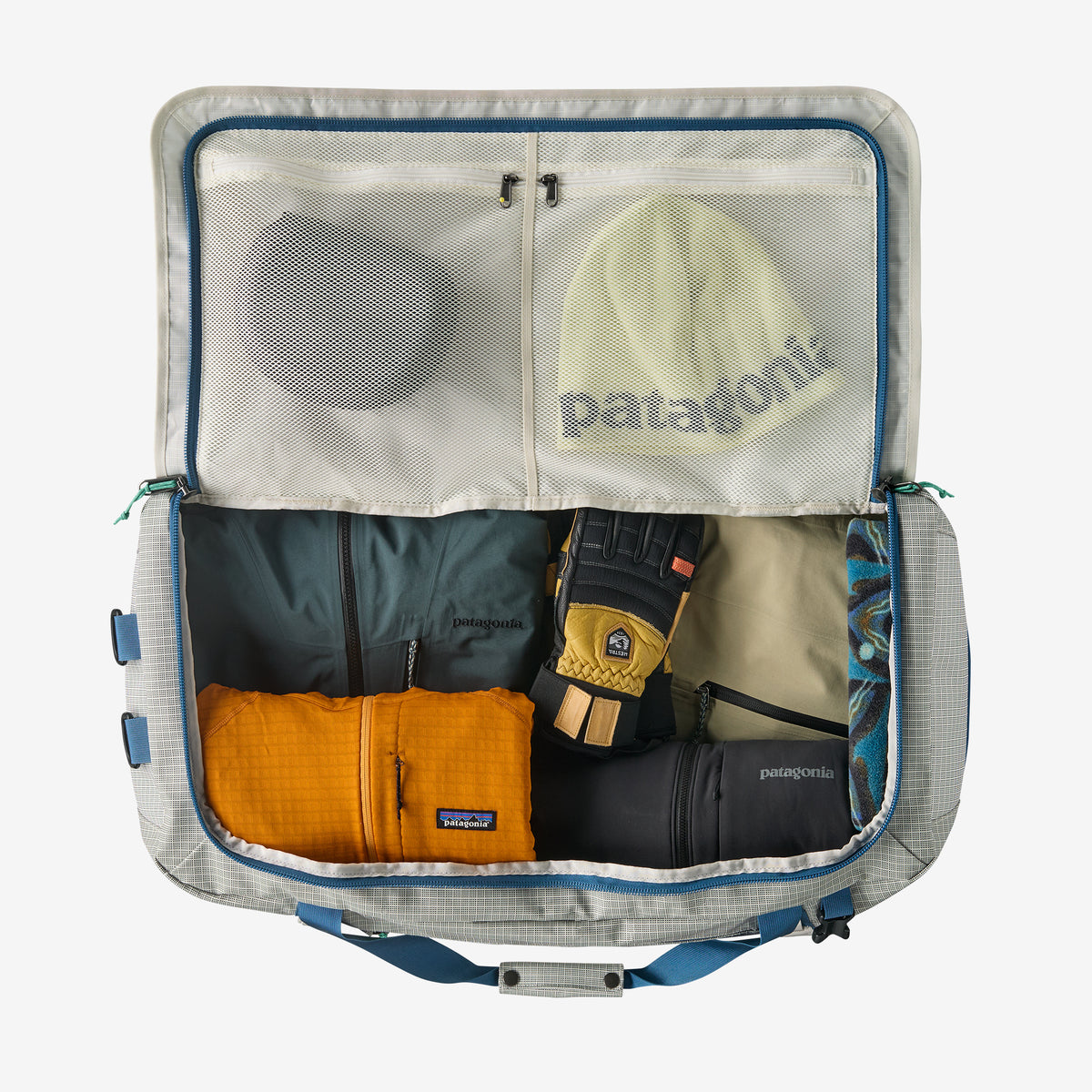 Patagonia Black Hole Duffel 70L in Birch White — interior view 2