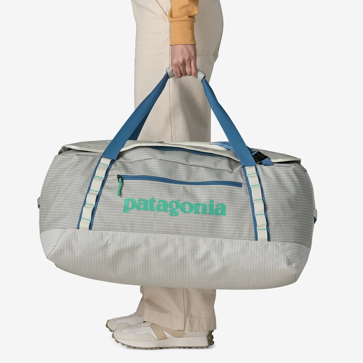 Patagonia Black Hole Duffel 70L in Birch White — lifestyle 2