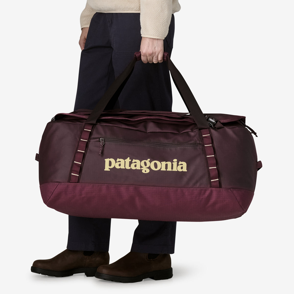 Patagonia Black Hole Duffel 70L in Berry Fig — lifestyle 3