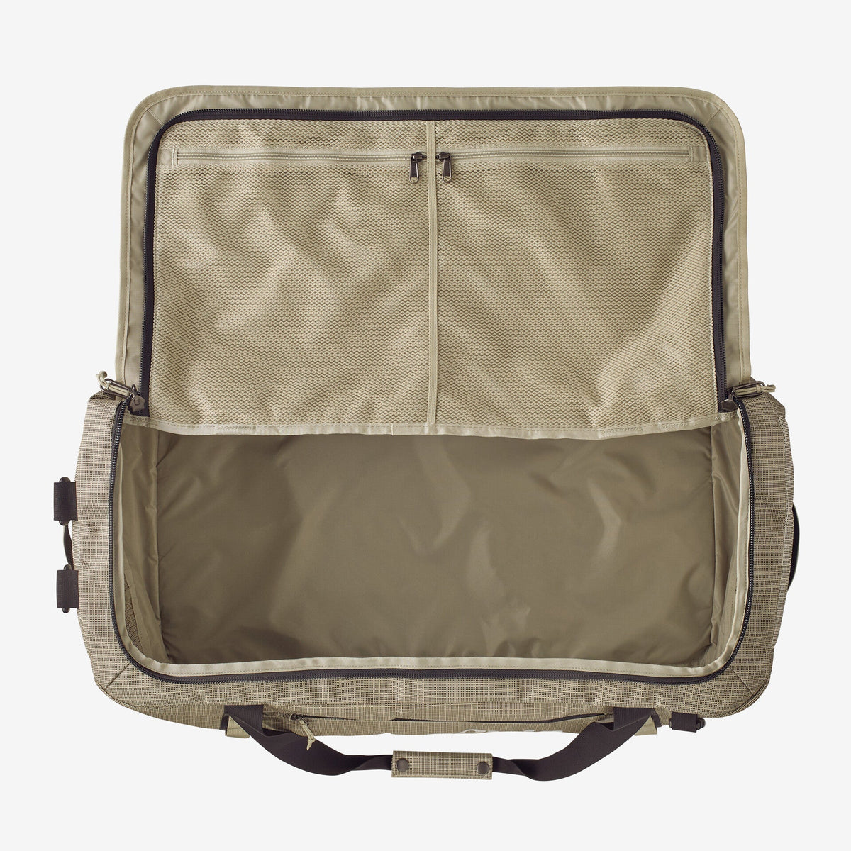 Patagonia Black Hole Duffel 70L in Weathered Stone — interior view